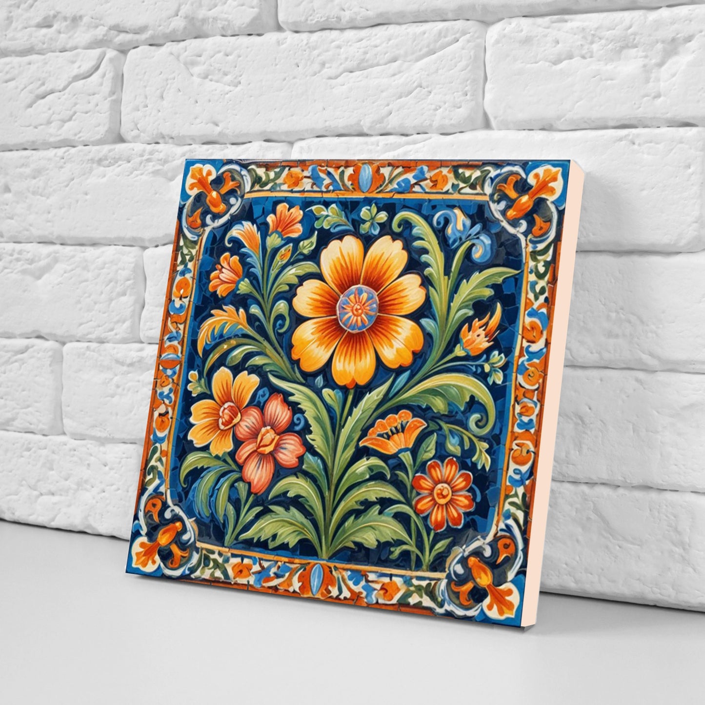 Sicilian Ceramic tiles - Set of 3 Sicilian Wall Decor Tiles - Kitchen Backsplash Tiles, Bathroom Tiles, Sicilian ceramics, Shower tiles
