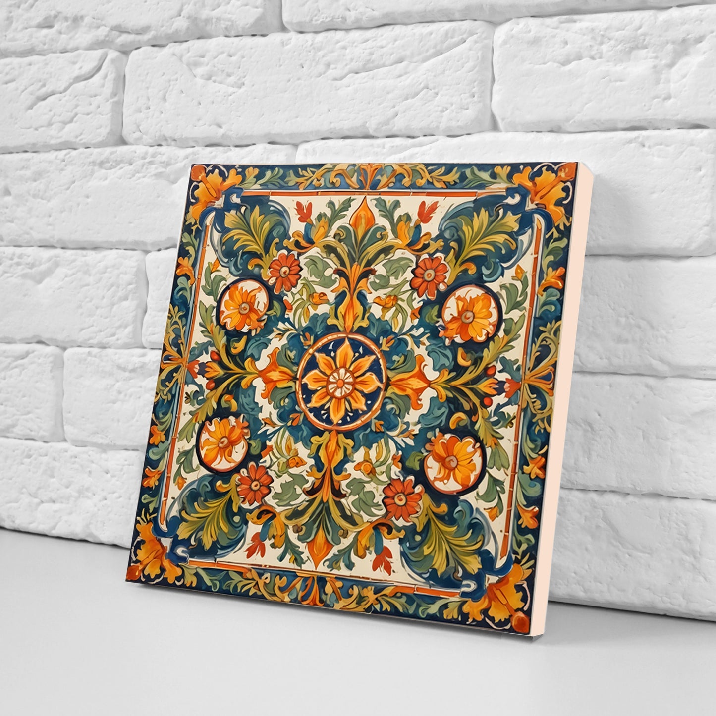 Sicilian Ceramic tiles - Set of 3 Sicilian Wall Decor Tiles - Kitchen Backsplash Tiles, Bathroom Tiles, Sicilian ceramics, Shower tiles