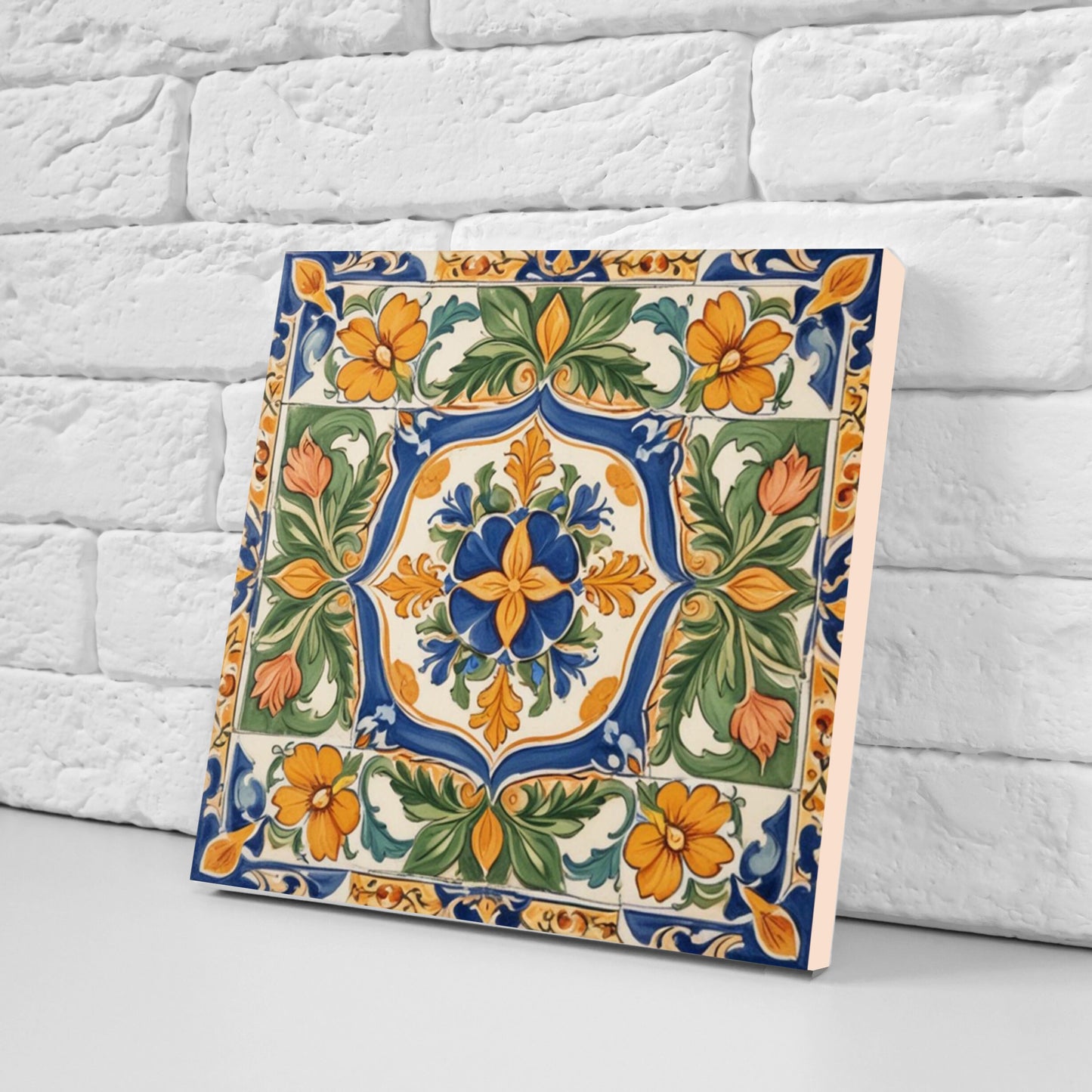 Sicilian Ceramic tiles - Set of 3 Sicilian Wall Decor Tiles - Kitchen Backsplash Tiles, Bathroom Tiles, Sicilian ceramics, Shower tiles