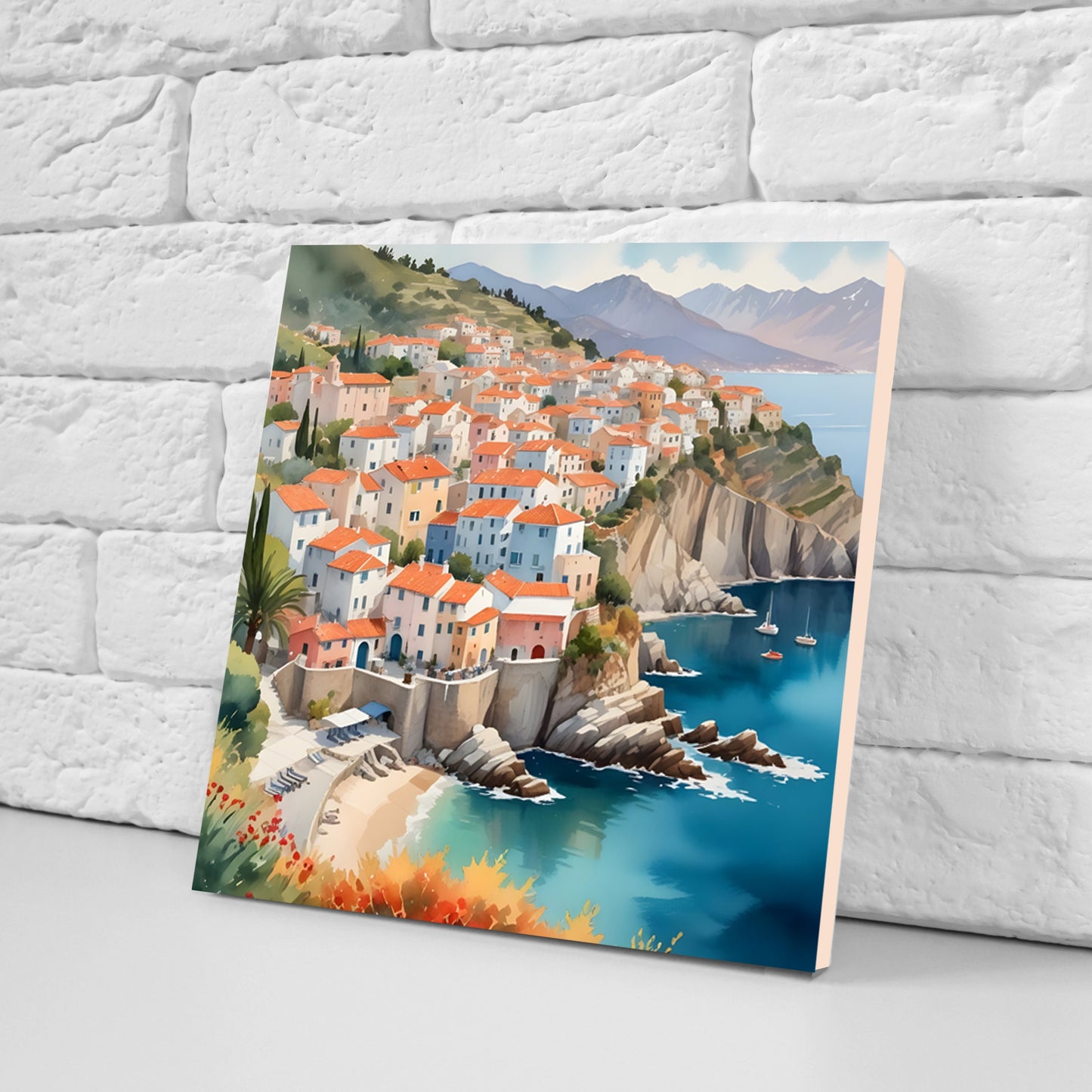 Amalfi Ceramic tiles - Set of 3 Amalfi Wall Decor Tiles - Kitchen Backsplash Tiles, Bathroom Tiles, Amalfi ceramics, Shower tiles, wall tile