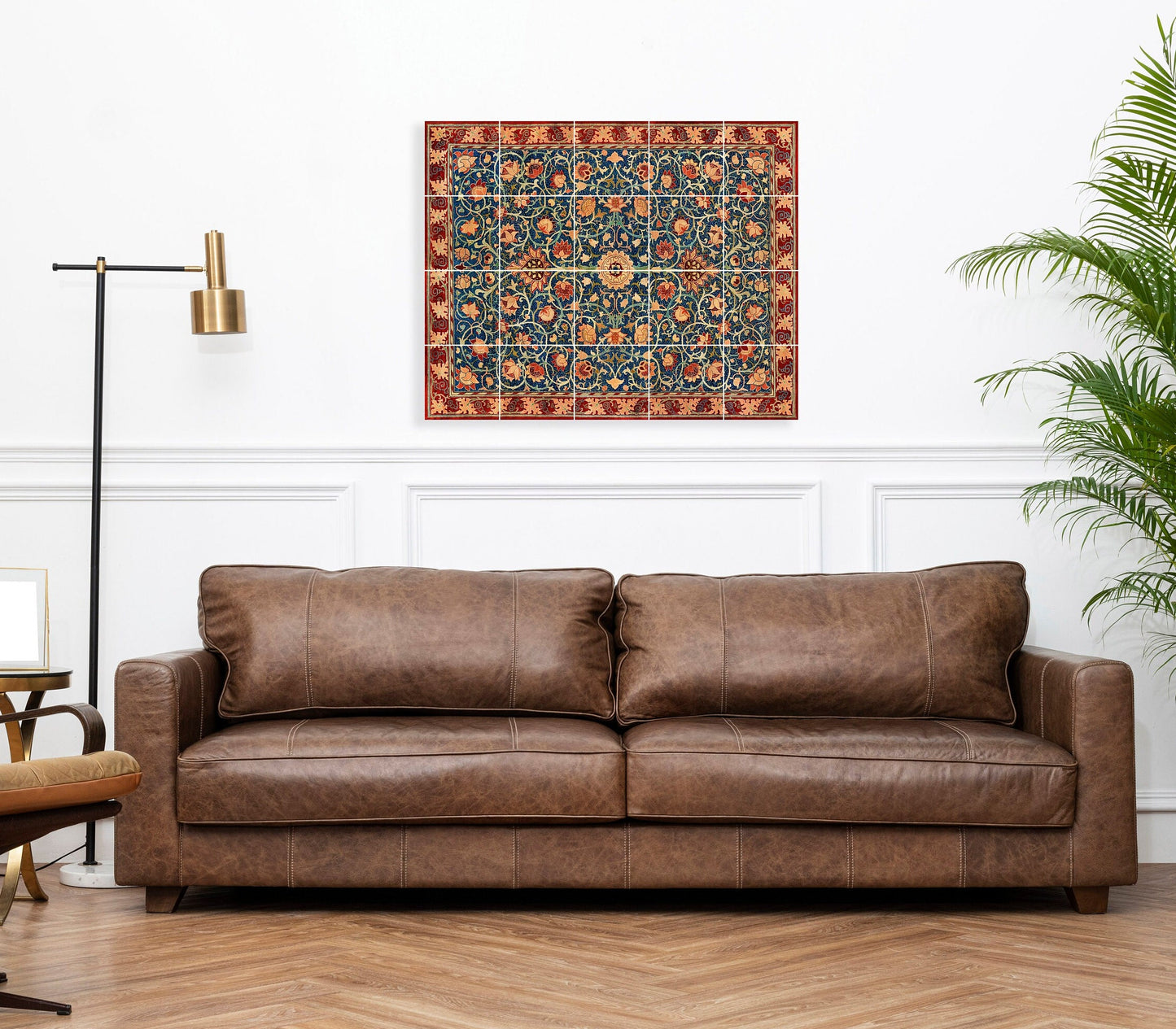 Tile Mural/Mosaic Ceramic Panel of William Morris Holland Park pattern - William Morris wall art - Tile Mural -Morris print -Tile Mosaic