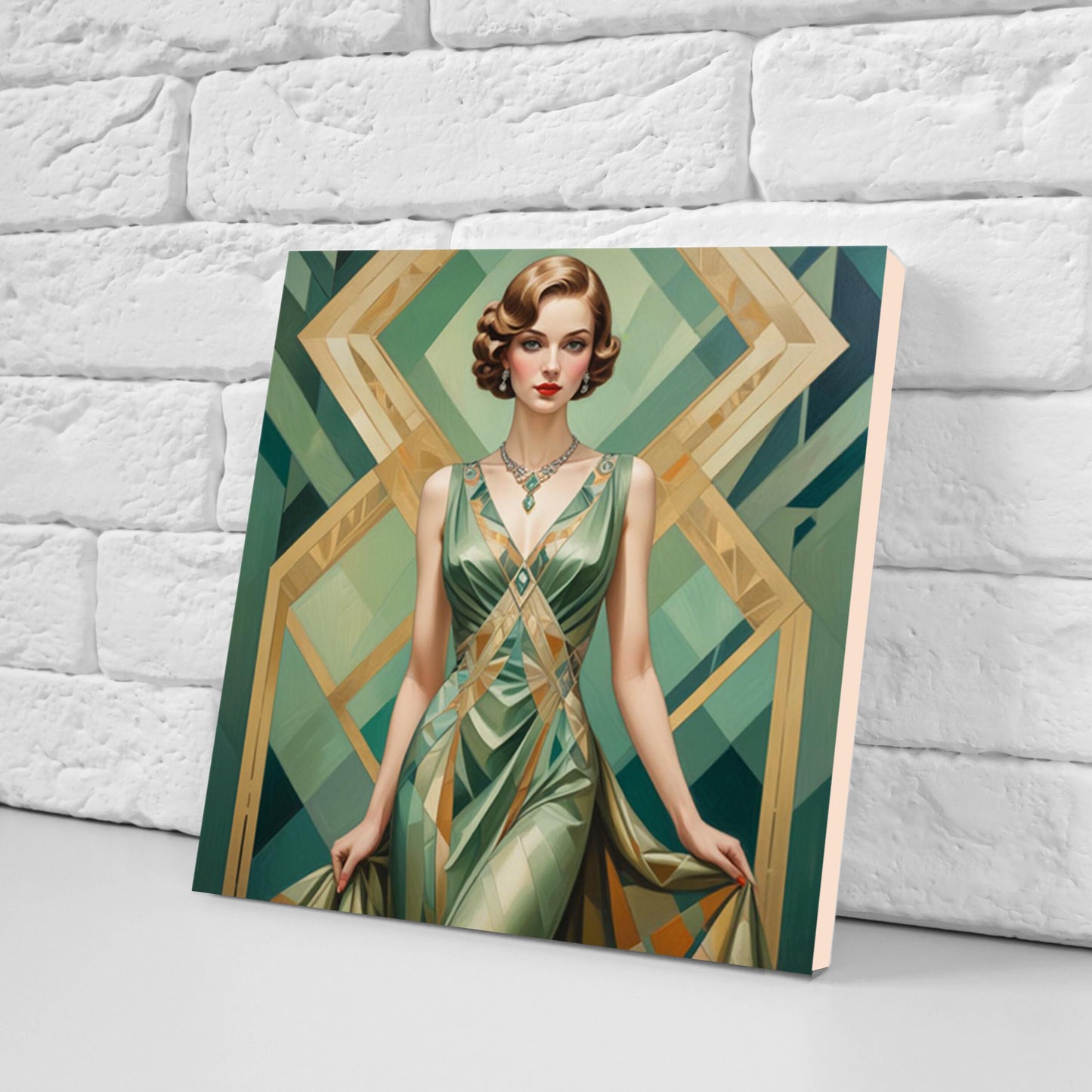 Art Deco Ceramic tiles - Set of 3 Art Deco Wall Decor Tiles - Kitchen Backsplash Tiles, Bathroom Tiles, Decorative Tiles, Shower Tiles