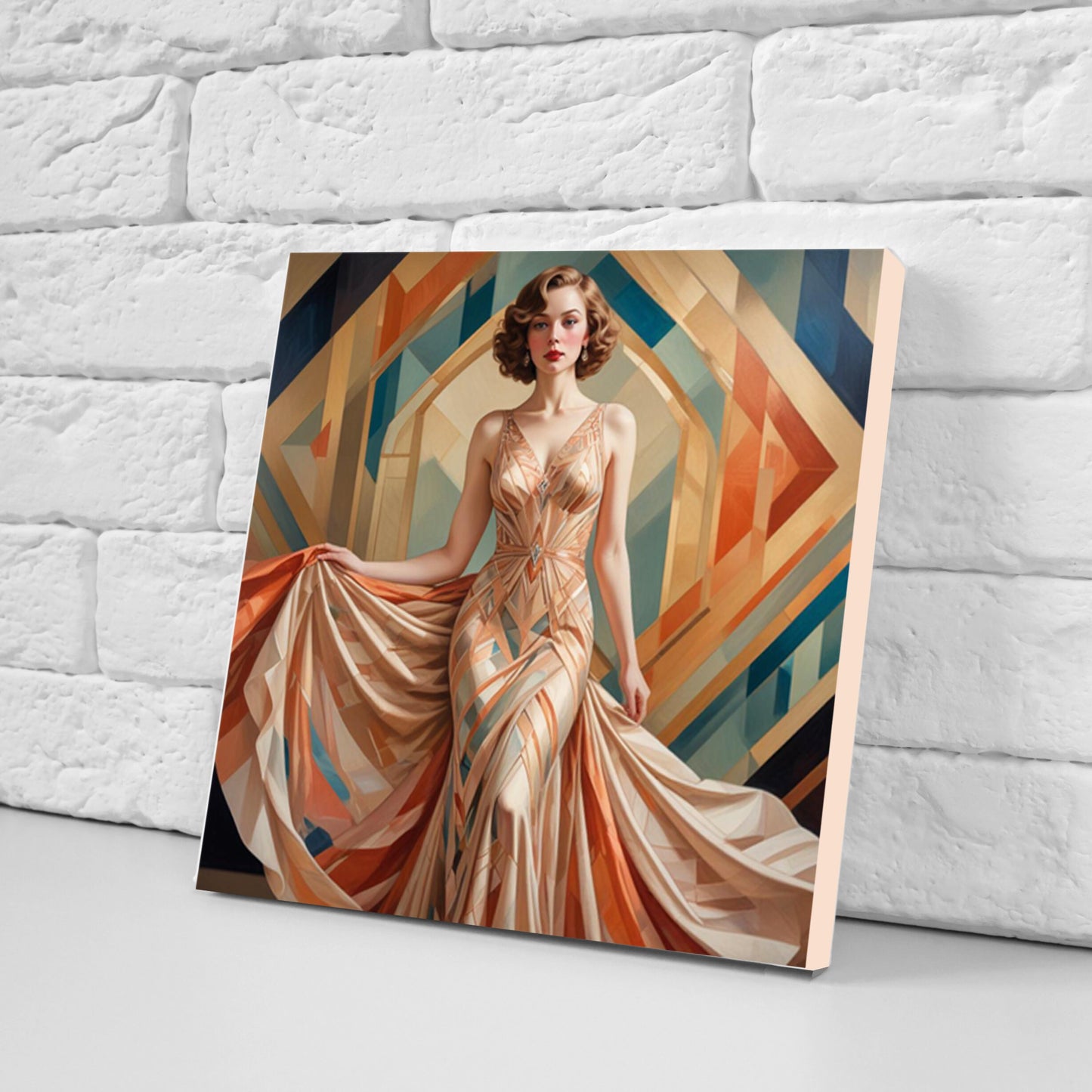 Art Deco Ceramic tiles - Set of 3 Art Deco Wall Decor Tiles - Kitchen Backsplash Tiles, Bathroom Tiles, Decorative Tiles, Shower Tiles