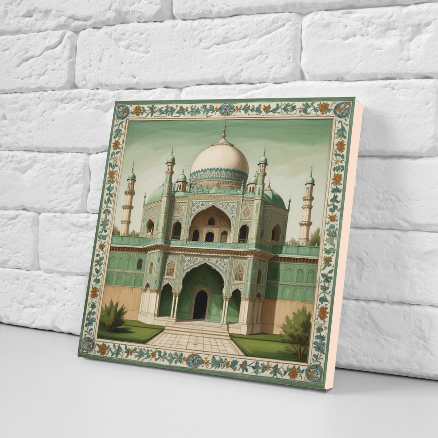 Set of 3 Indian Temples Ceramic Wall Tiles - Gloss Finish - Indian Wall Art Print - Temple art - Temple Decor - Temple print -Mughal print