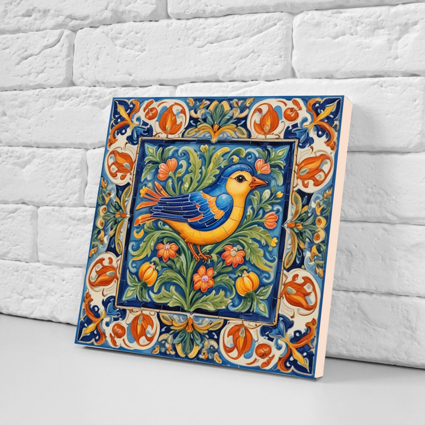 Sicilian Ceramic tiles - Set of 3 Sicilian Wall Decor Tiles - Kitchen Backsplash Tiles, Bathroom Tiles, Sicilian ceramics, Shower tiles