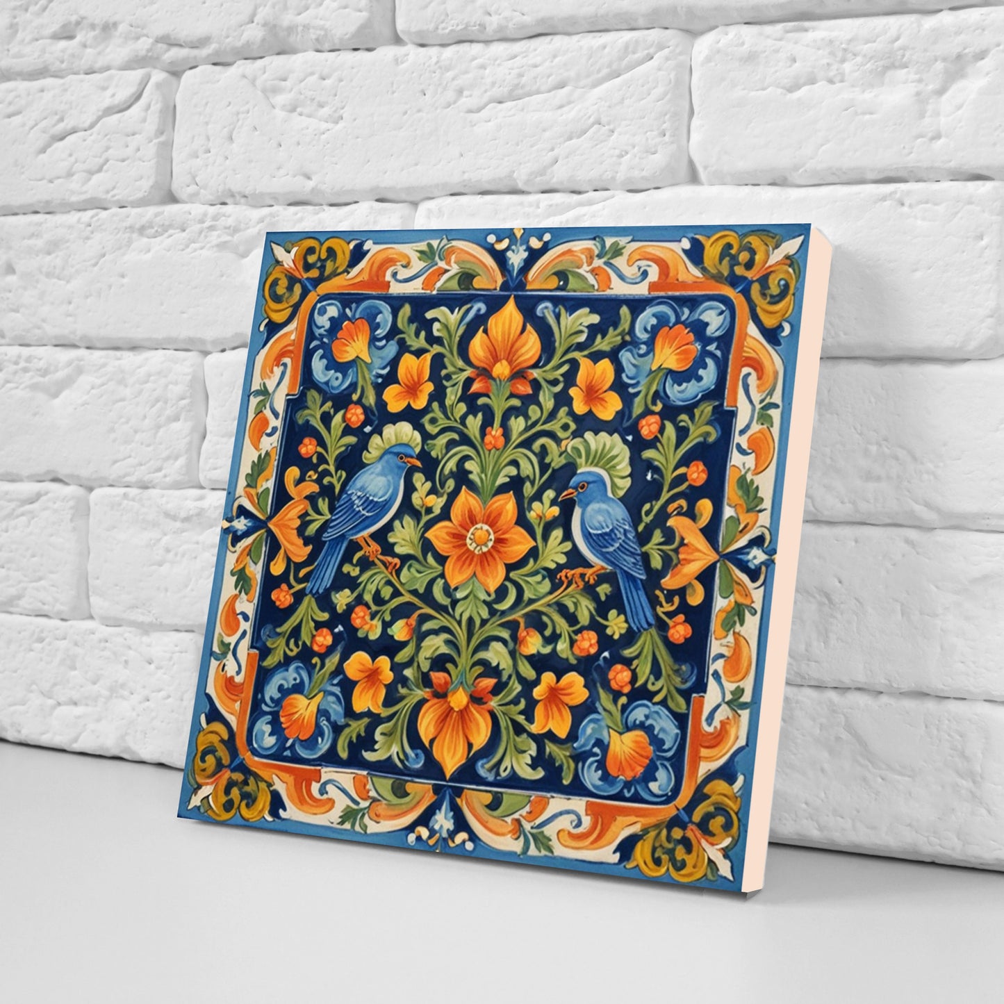 Sicilian Ceramic tiles - Set of 3 Sicilian Wall Decor Tiles - Kitchen Backsplash Tiles, Bathroom Tiles, Sicilian ceramics, Shower tiles