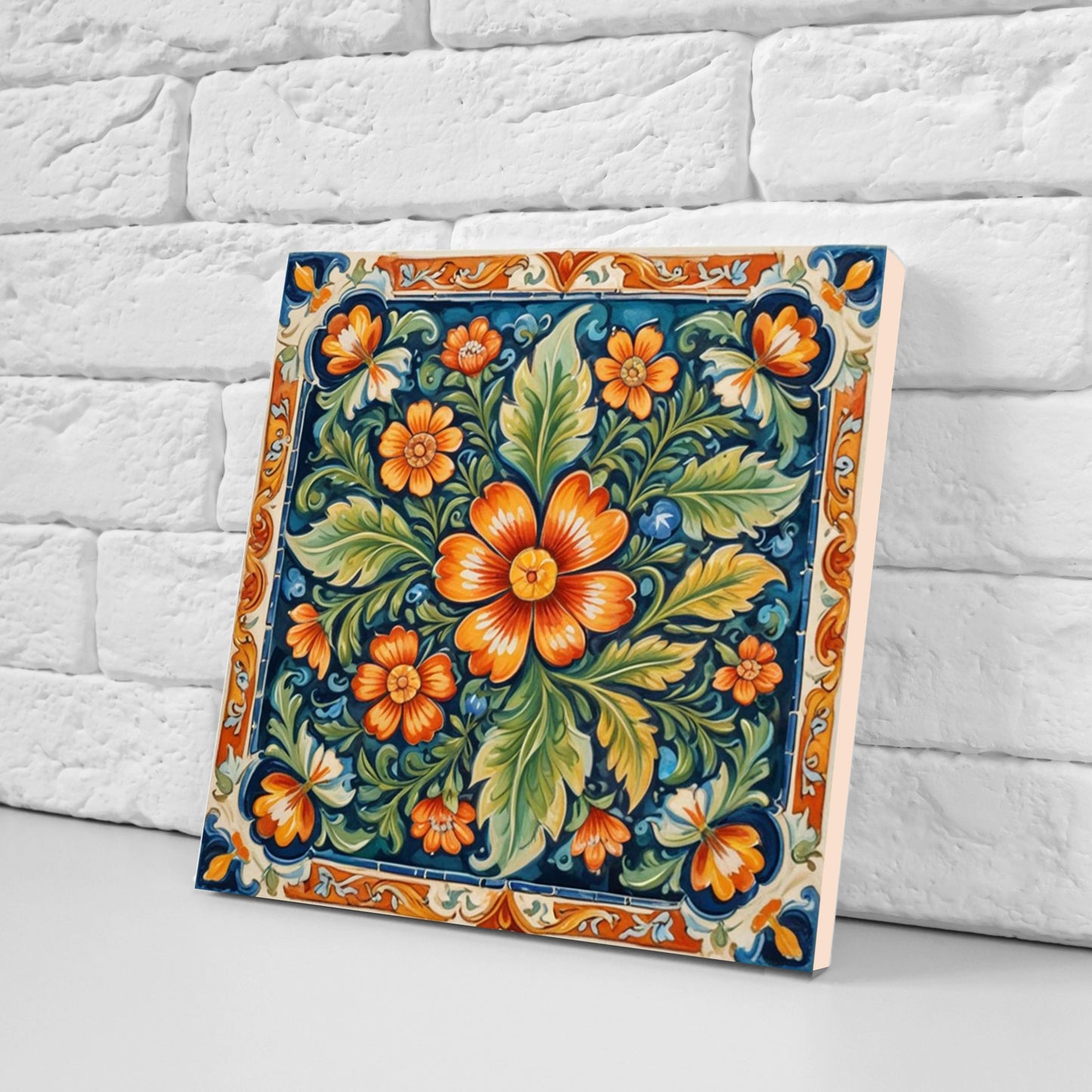 Sicilian Ceramic tiles - Set of 3 Sicilian Wall Decor Tiles - Kitchen Backsplash Tiles, Bathroom Tiles, Sicilian ceramics, Shower tiles