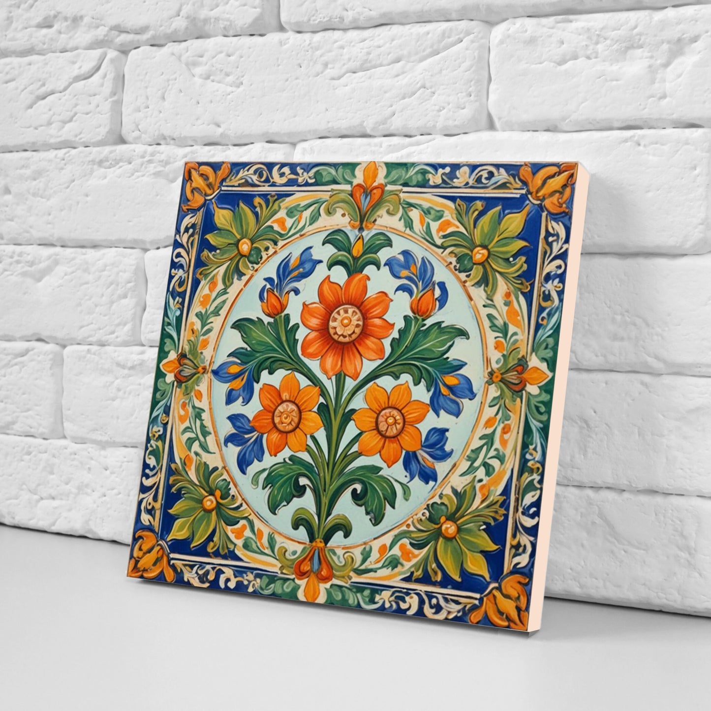 Sicilian Ceramic tiles - Set of 3 Sicilian Wall Decor Tiles - Kitchen Backsplash Tiles, Bathroom Tiles, Sicilian ceramics, Shower tiles