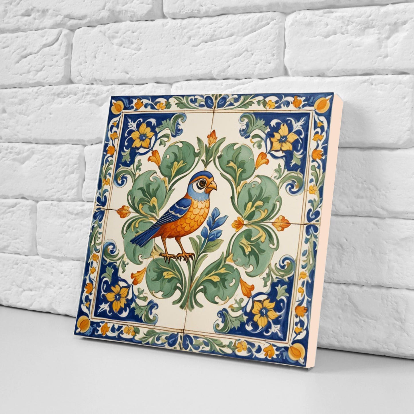 Sicilian Ceramic tiles - Set of 3 Sicilian Wall Decor Tiles - Kitchen Backsplash Tiles, Bathroom Tiles, Sicilian ceramics, Shower tiles