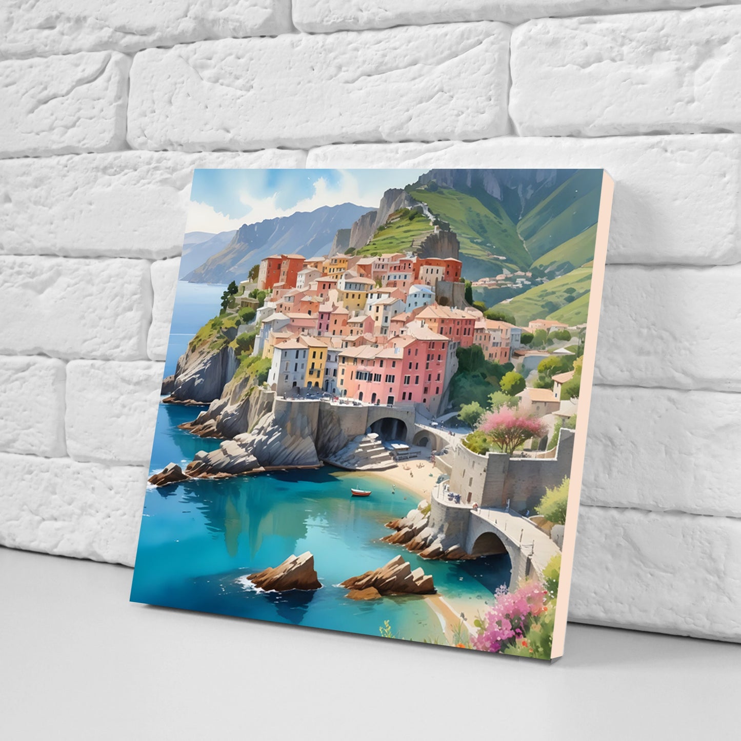 Amalfi Ceramic tiles - Set of 3 Amalfi Wall Decor Tiles - Kitchen Backsplash Tiles, Bathroom Tiles, Amalfi ceramics, Shower tiles, wall tile