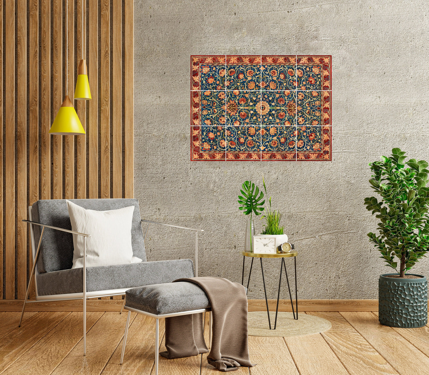 Tile Mural/Mosaic Ceramic Panel of William Morris Holland Park pattern - William Morris wall art - Tile Mural -Morris print -Tile Mosaic