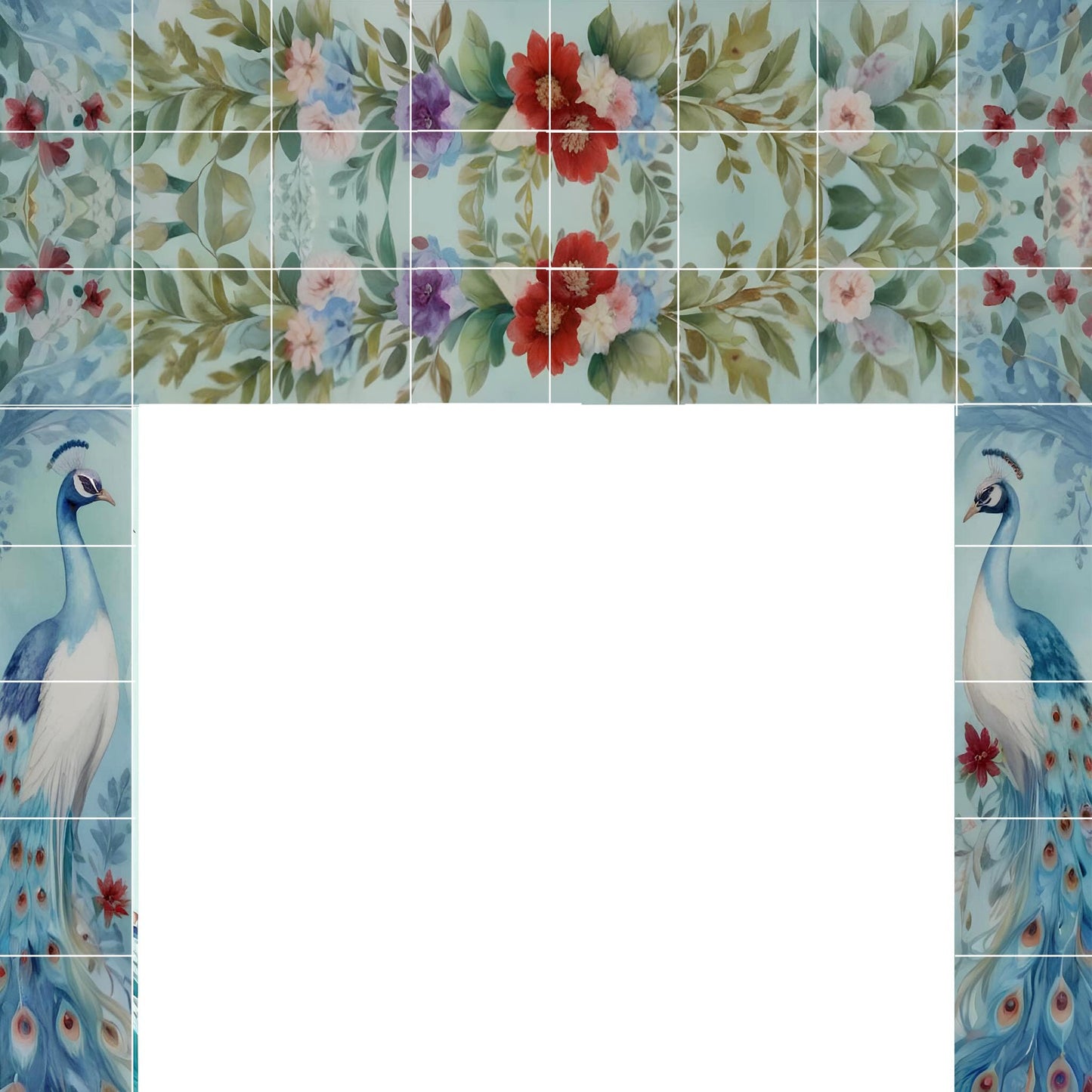 Tile Mural/Mosaic Ceramic Panel of Customized Fireplace - Tile Mosaic