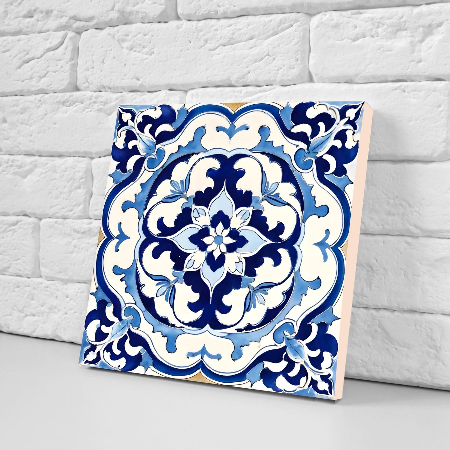 Italian Majolica Tiles - Set of 2 Sicilian Wall Decor Tiles - Kitchen Backsplash Tiles, Table Decorative Tiles, Bathroom Tiles, Coaster