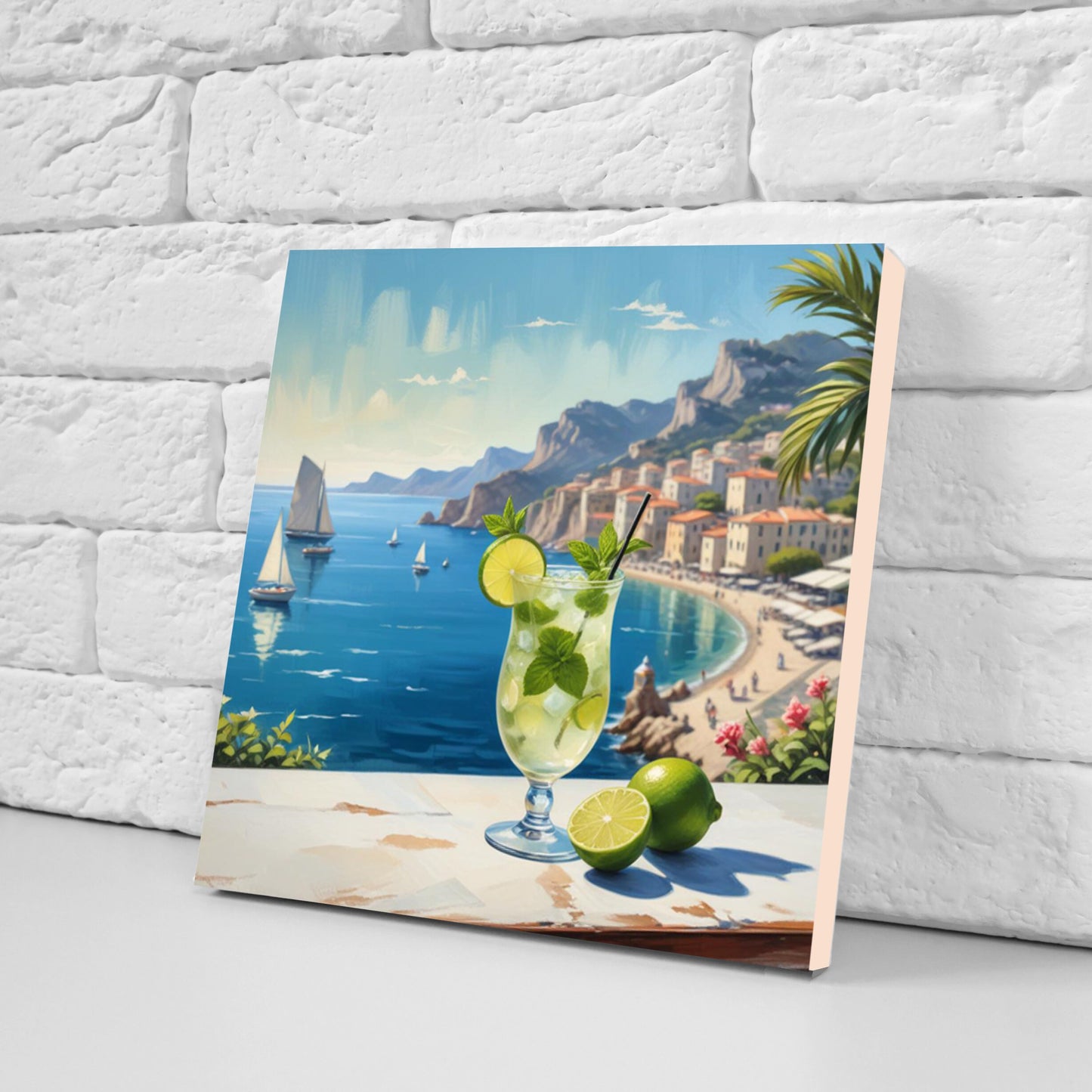Italian Majolica Tiles - Set of 3 Italian Wall Decor Tiles - Kitchen Backsplash Tiles, Table Decorative Tiles, Bathroom Tiles, Coaster