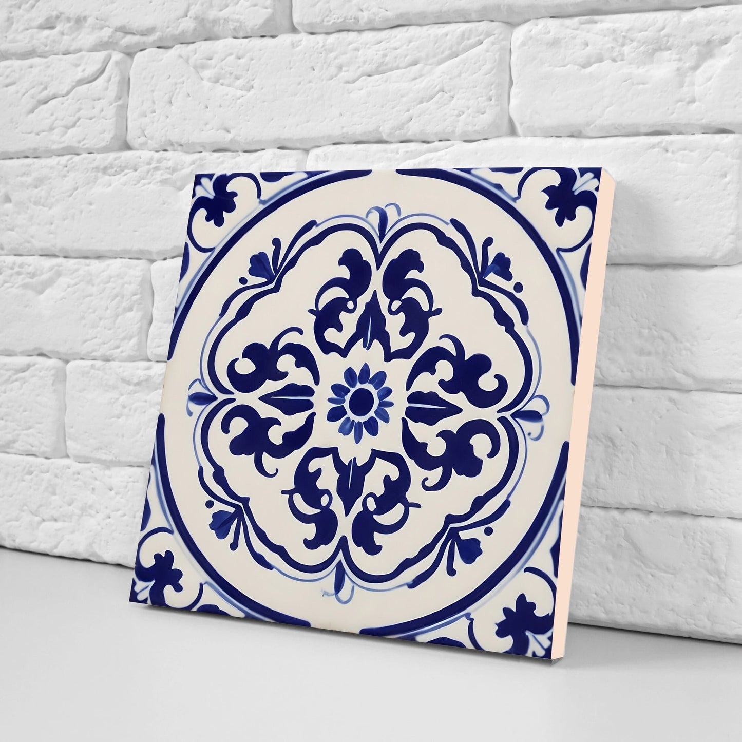 Spanish Ceramic Tiles - Set of 2 Spanish Wall Decor Tiles - Kitchen Backsplash Tiles, Table Decorative Tiles, Bathroom Tiles, Coaster