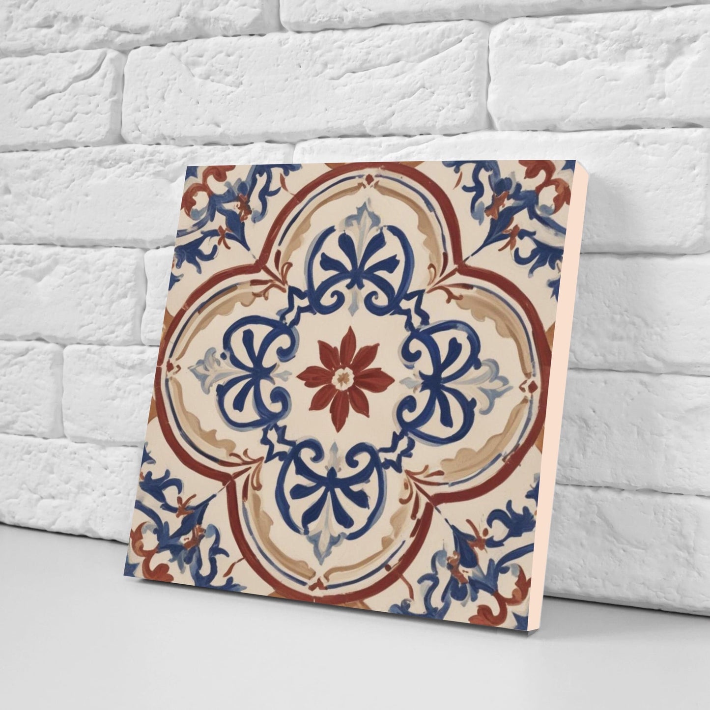 Spanish Ceramic Tiles - Set of 2 Spanish Wall Decor Tiles - Kitchen Backsplash Tiles, Table Decorative Tiles, Bathroom Tiles, Coaster