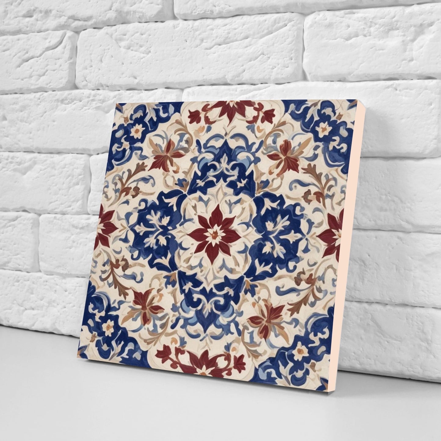 Spanish Ceramic Tiles - Set of 2 Spanish Wall Decor Tiles - Kitchen Backsplash Tiles, Table Decorative Tiles, Bathroom Tiles, Coaster