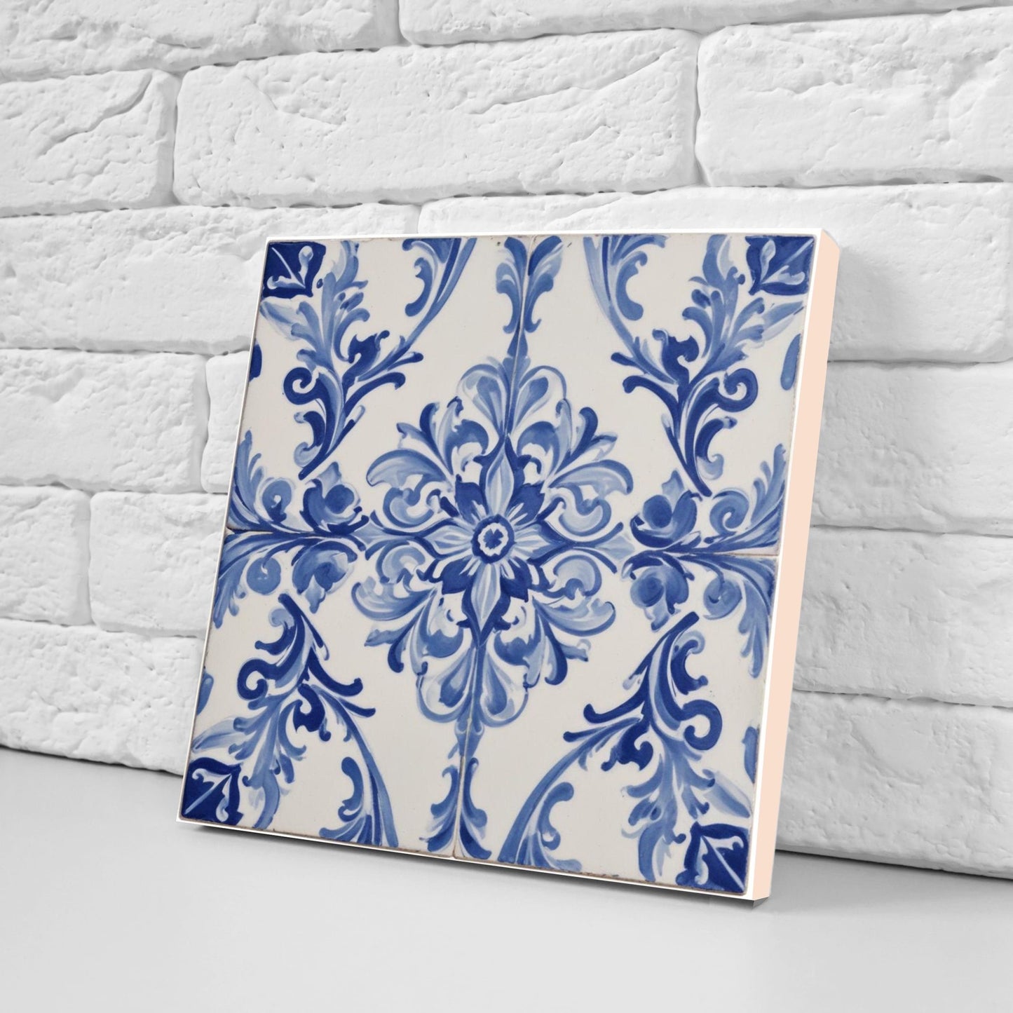 Spanish Ceramic Tiles - Set of 2 Spanish Wall Decor Tiles - Kitchen Backsplash Tiles, Table Decorative Tiles, Bathroom Tiles, Coaster