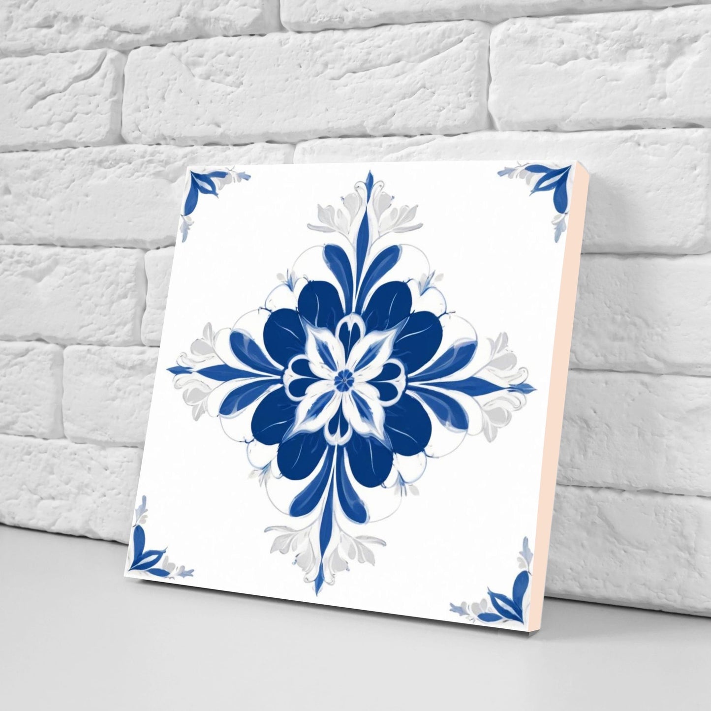 Spanish Ceramic Tiles - Set of 2 Spanish Wall Decor Tiles - Kitchen Backsplash Tiles, Table Decorative Tiles, Bathroom Tiles, Coaster