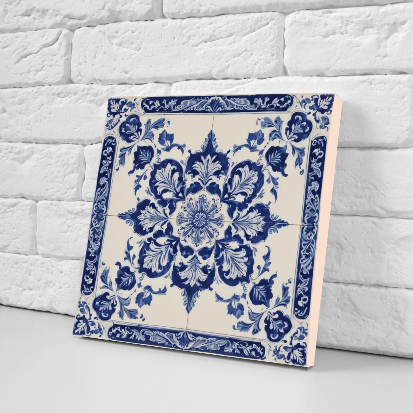 Spanish Ceramic Tiles - Set of 2 Spanish Wall Decor Tiles - Kitchen Backsplash Tiles, Table Decorative Tiles, Bathroom Tiles, Coaster