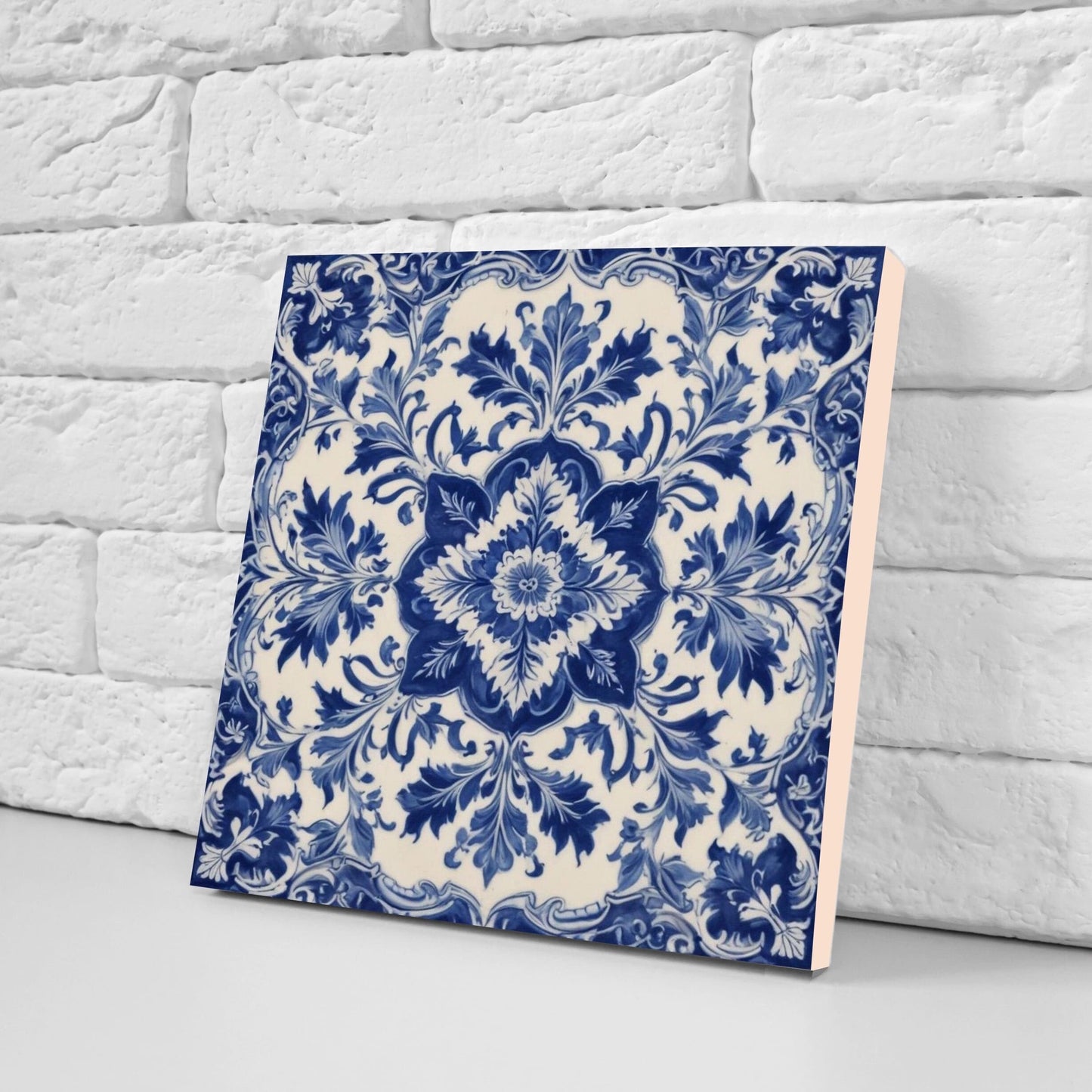 Spanish Ceramic Tiles - Set of 2 Spanish Wall Decor Tiles - Kitchen Backsplash Tiles, Table Decorative Tiles, Bathroom Tiles, Coaster