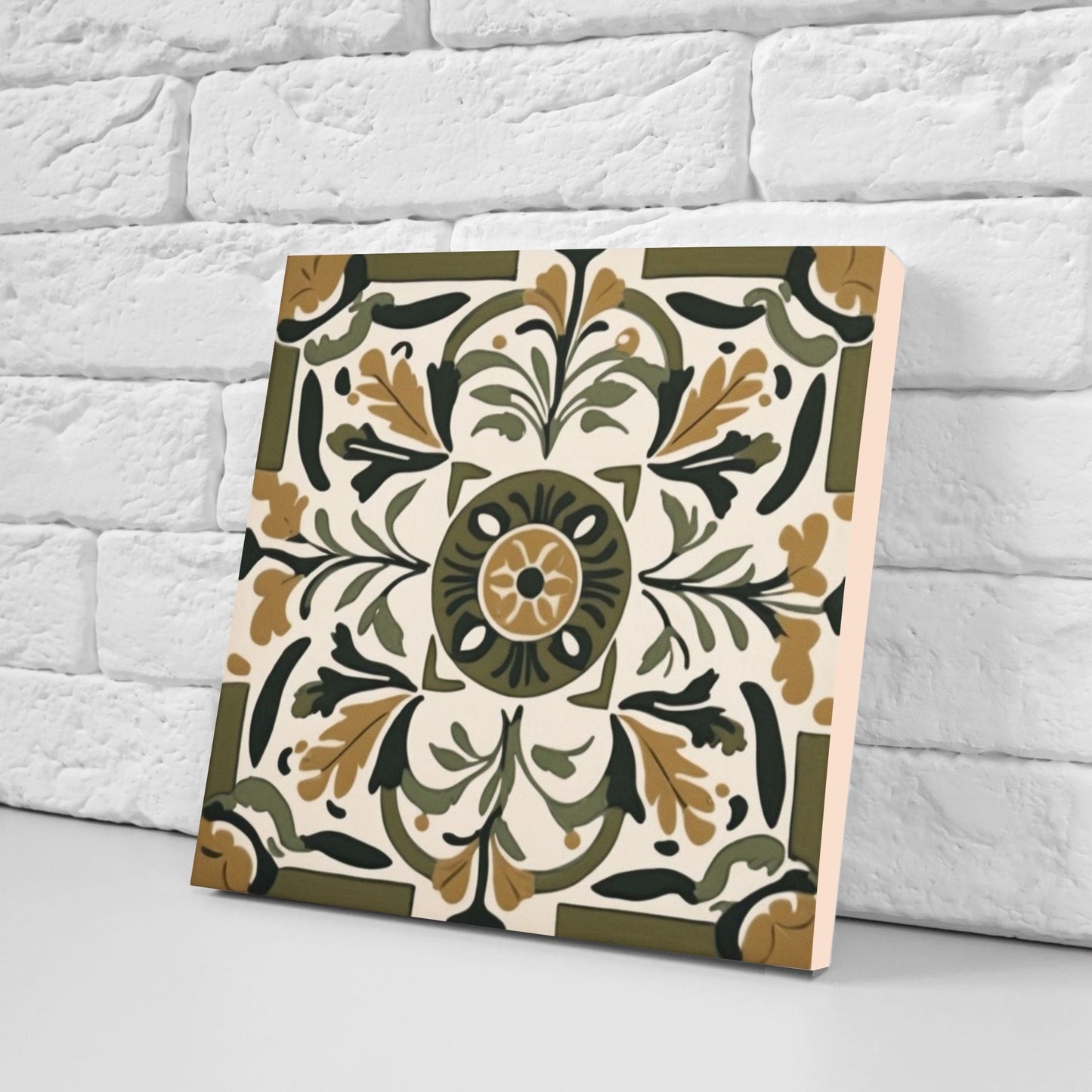 Greek Mediterranean Tiles - Set of 2 Greek Wall Decor Tiles - Kitchen Backsplash Tiles, Table Decorative Tiles, Bathroom Tiles, Coaster