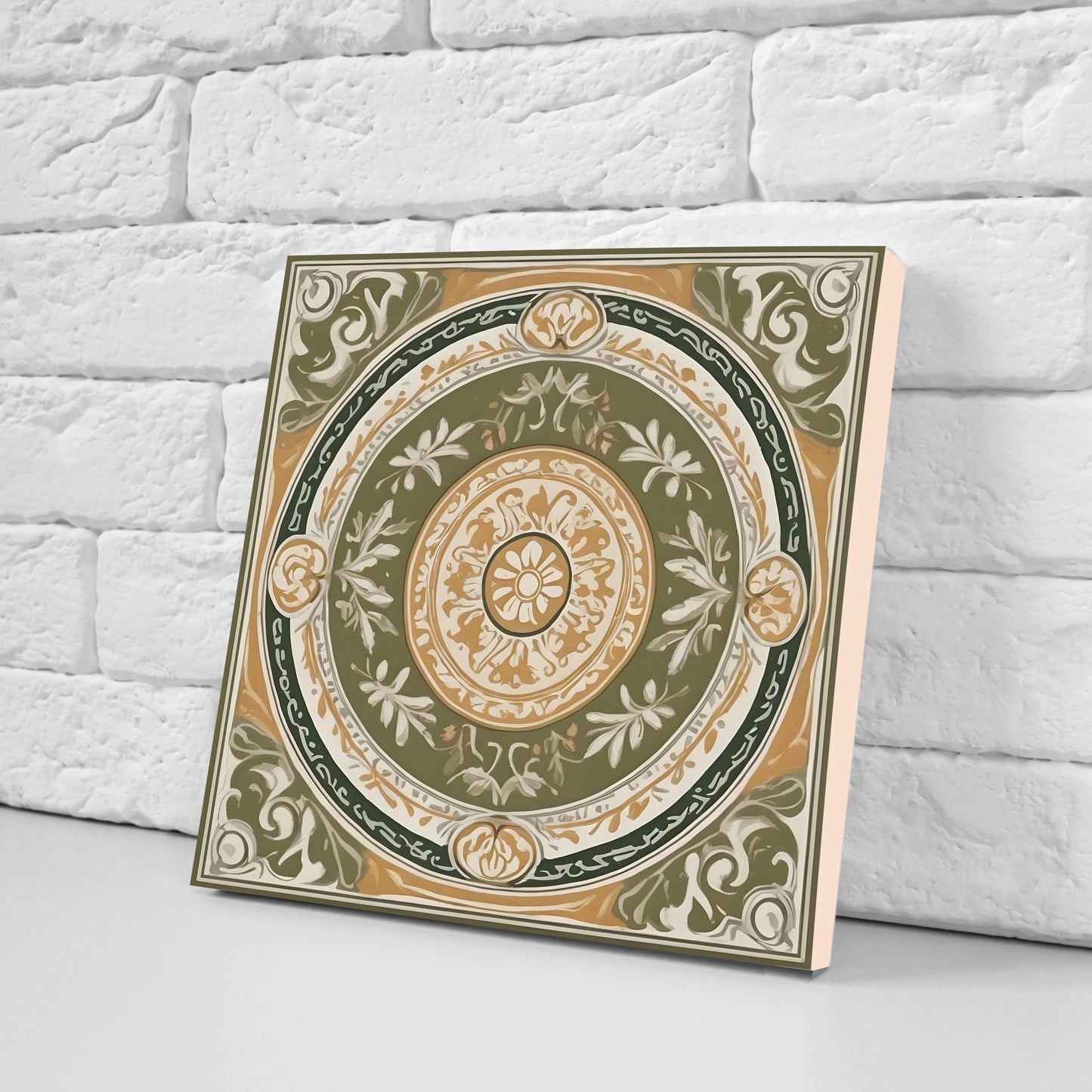 Greek Mediterranean Tiles - Set of 2 Greek Wall Decor Tiles - Kitchen Backsplash Tiles, Table Decorative Tiles, Bathroom Tiles, Coaster