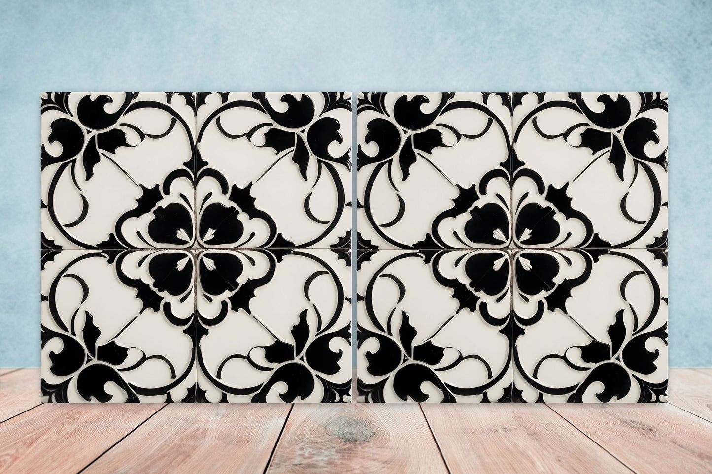 Victorian Tiles - Set of 2 Victorian Wall Decor Ceramic Tiles - Kitchen Backsplash Tiles, Table Decorative Tiles, Bathroom Tiles, Coaster