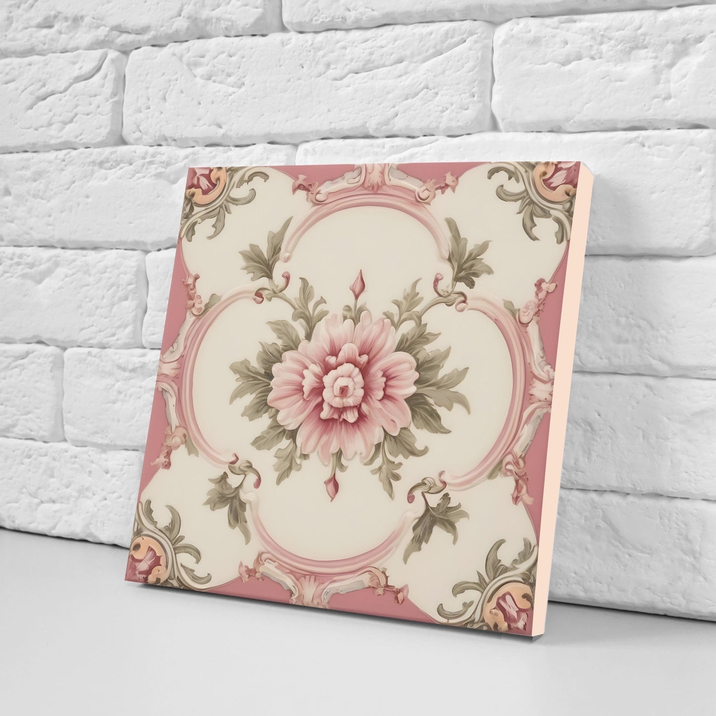 Victorian Tiles - Set of 2 Victorian Wall Decor Ceramic Tiles - Kitchen Backsplash Tiles, Table Decorative Tiles, Bathroom Tiles, Coaster
