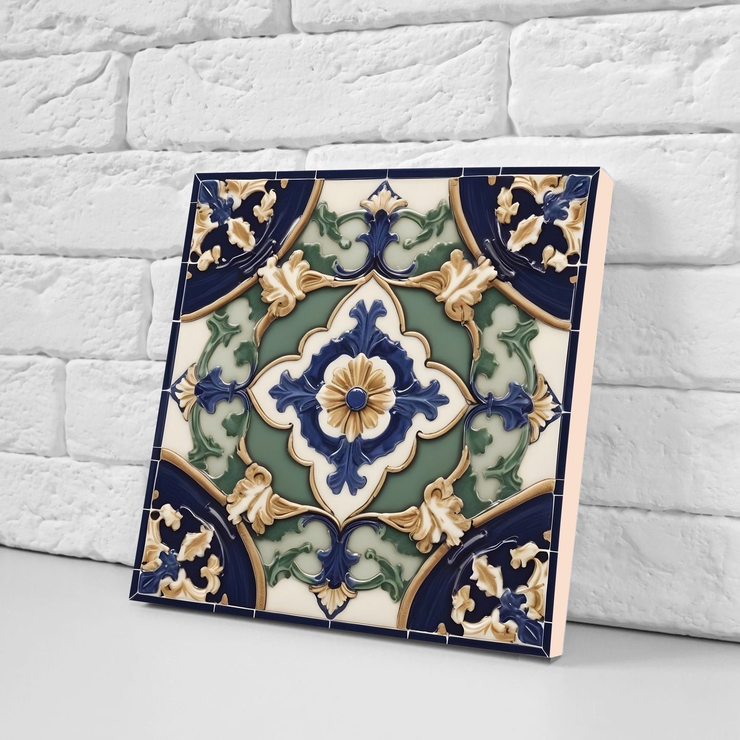 Victorian Tiles - Set of 2 Victorian Wall Decor Ceramic Tiles - Kitchen Backsplash Tiles, Table Decorative Tiles, Bathroom Tiles, Coaster