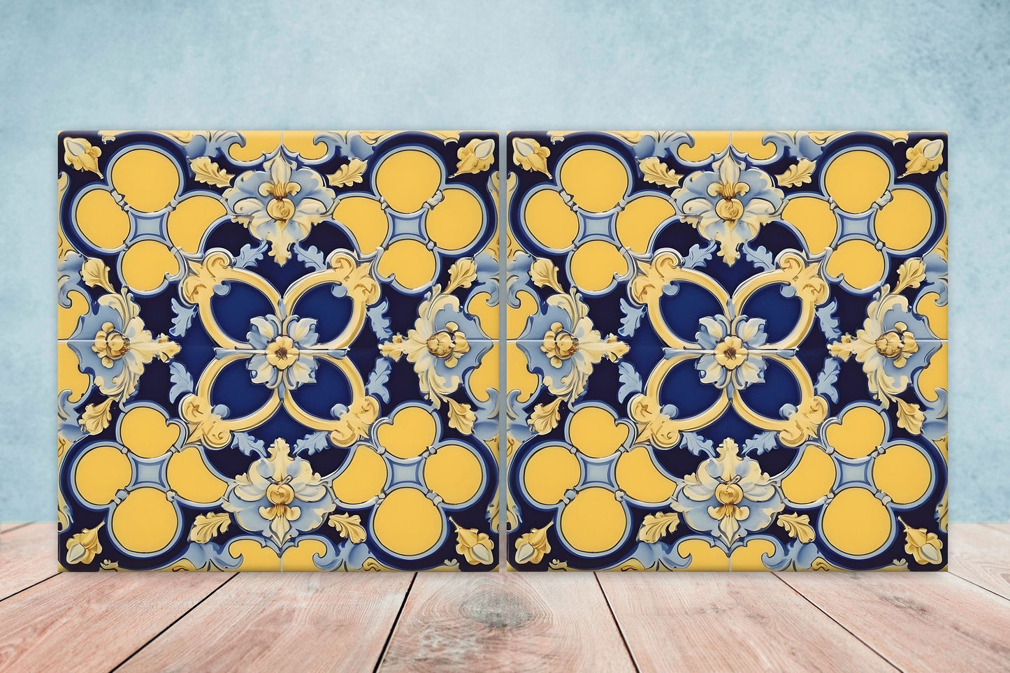 Victorian Tiles - Set of 2 Victorian Wall Decor Ceramic Tiles - Kitchen Backsplash Tiles, Table Decorative Tiles, Bathroom Tiles, Coaster
