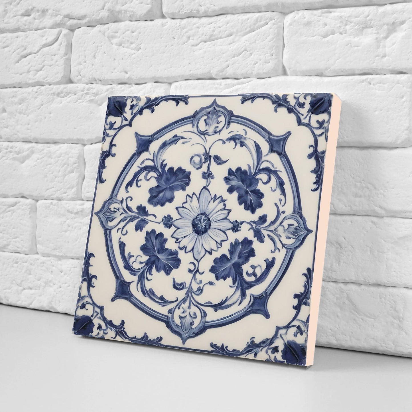 Victorian Tiles - Set of 2 Victorian Wall Decor Ceramic Tiles - Kitchen Backsplash Tiles, Table Decorative Tiles, Bathroom Tiles, Coaster