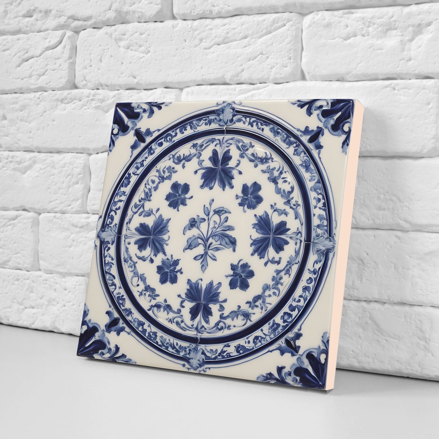 Victorian Tiles - Set of 2 Victorian Wall Decor Ceramic Tiles - Kitchen Backsplash Tiles, Table Decorative Tiles, Bathroom Tiles, Coaster
