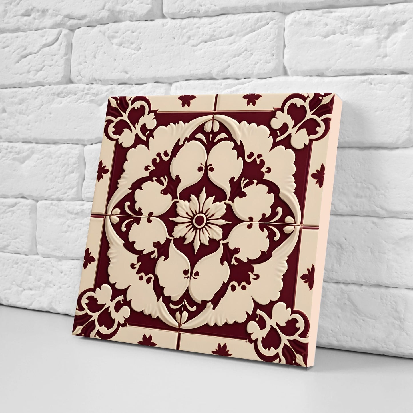 Victorian Tiles - Set of 2 Victorian Wall Decor Ceramic Tiles - Kitchen Backsplash Tiles, Table Decorative Tiles, Bathroom Tiles, Coaster