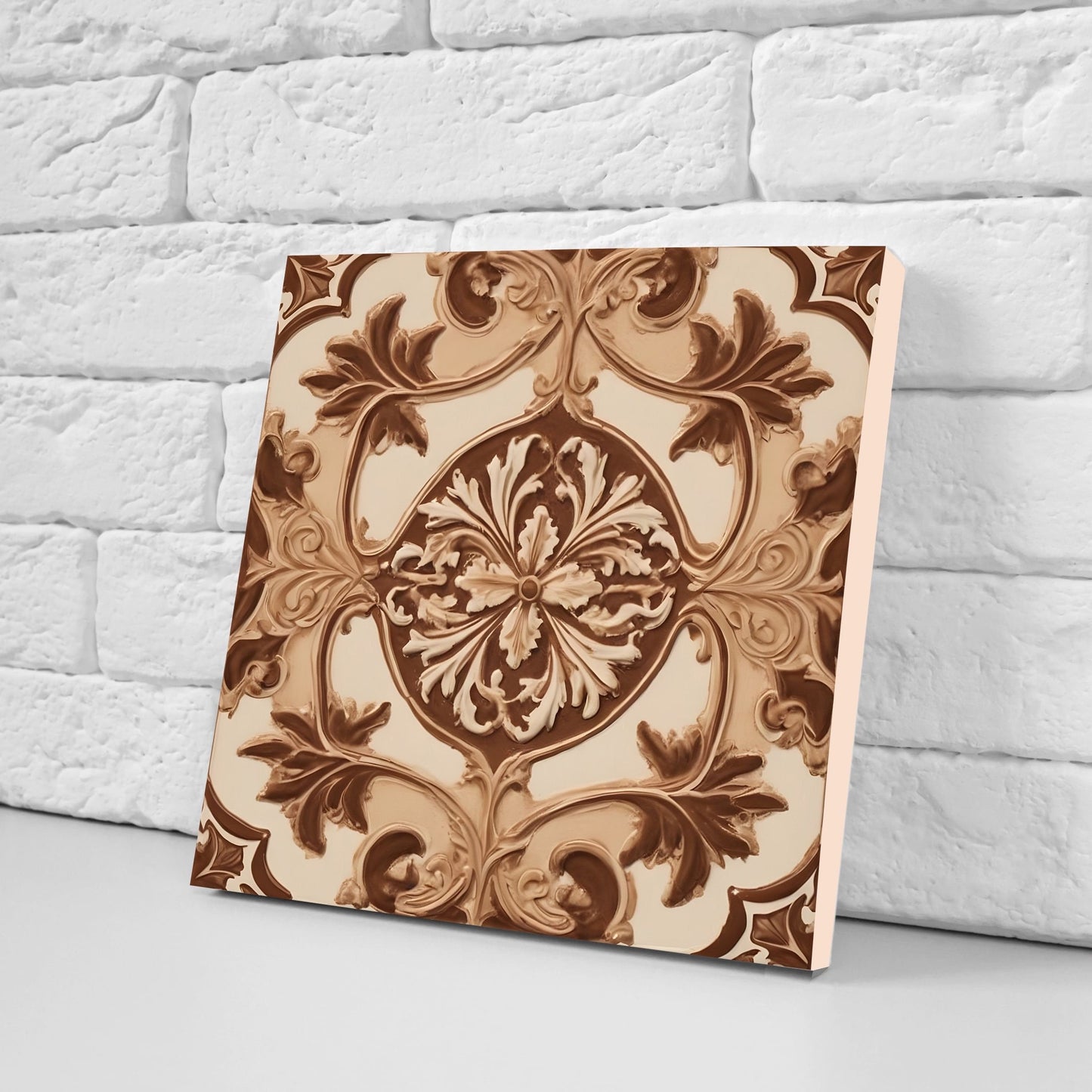 Victorian Tiles - Set of 2 Victorian Wall Decor Ceramic Tiles - Kitchen Backsplash Tiles, Table Decorative Tiles, Bathroom Tiles, Coaster