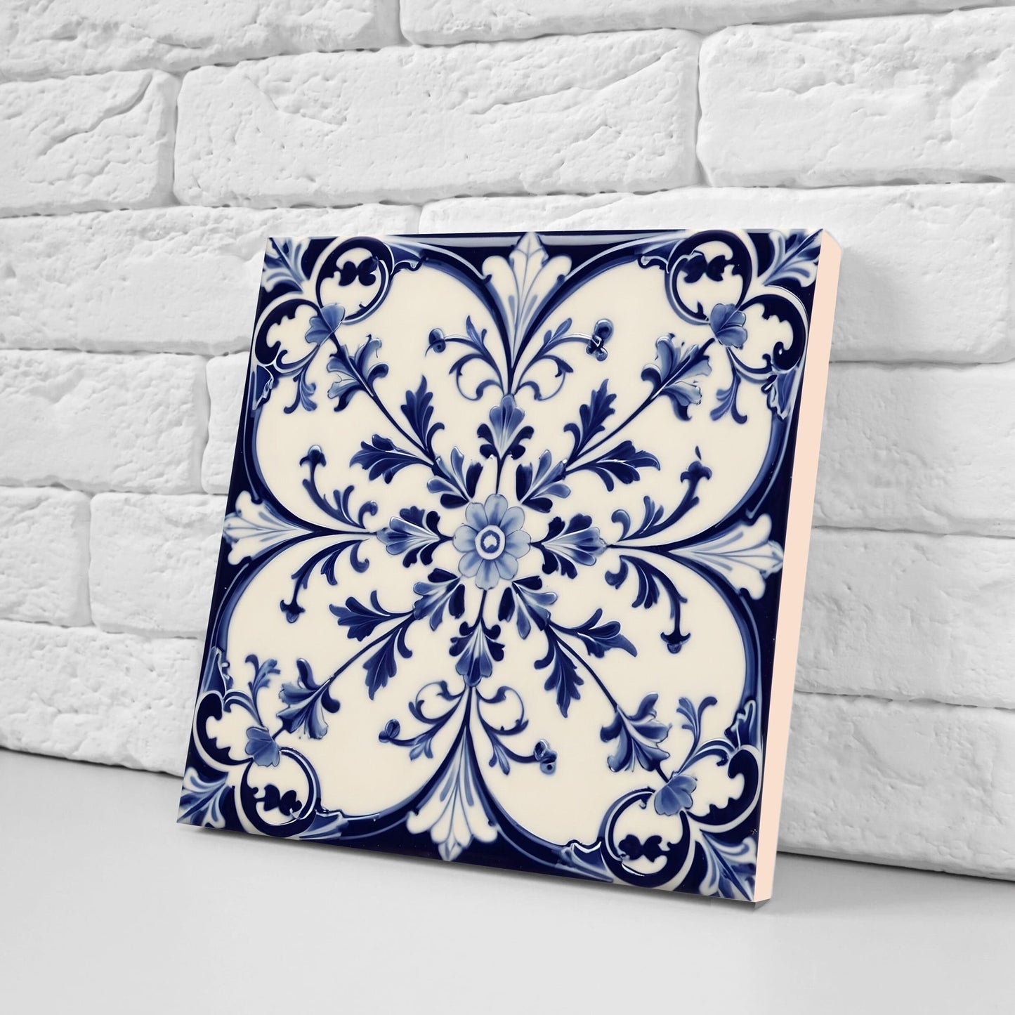 Victorian Tiles - Set of 2 Victorian Wall Decor Ceramic Tiles - Kitchen Backsplash Tiles, Table Decorative Tiles, Bathroom Tiles, Coaster