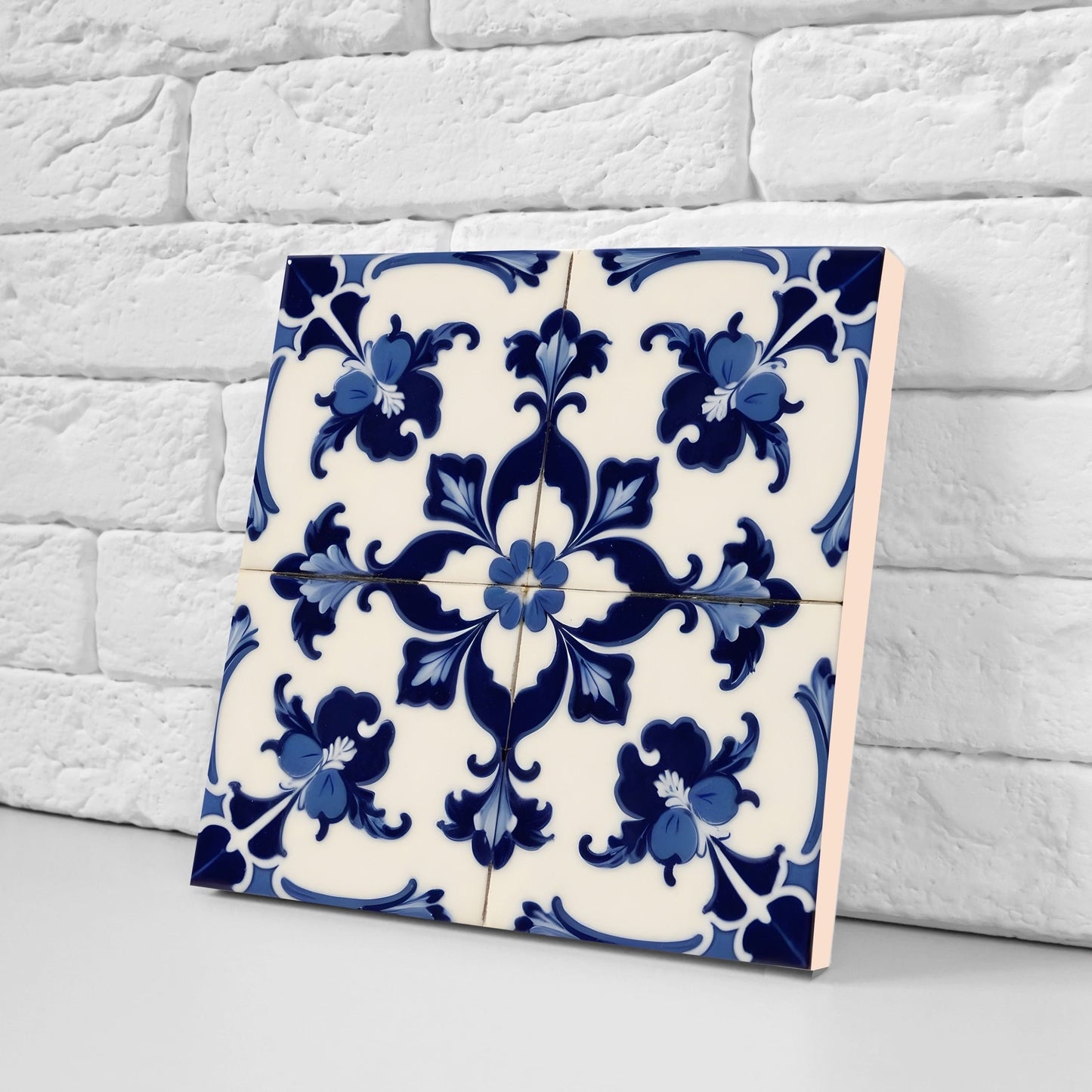 Victorian Tiles - Set of 2 Victorian Wall Decor Ceramic Tiles - Kitchen Backsplash Tiles, Table Decorative Tiles, Bathroom Tiles, Coaster