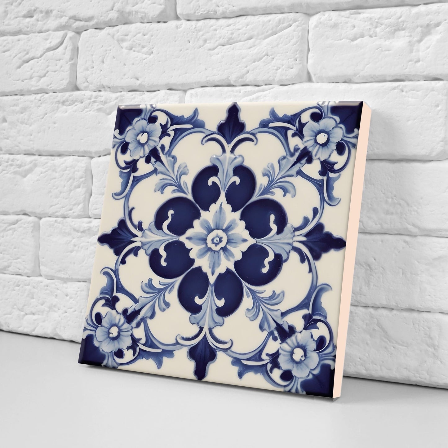 Victorian Tiles - Set of 2 Victorian Wall Decor Ceramic Tiles - Kitchen Backsplash Tiles, Table Decorative Tiles, Bathroom Tiles, Coaster