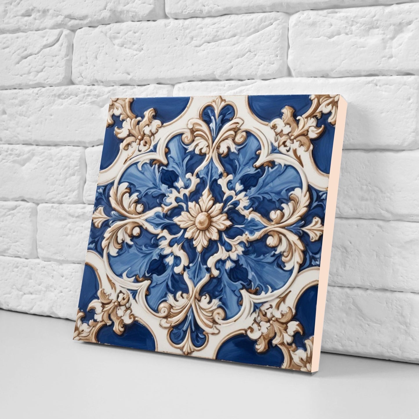 Victorian Tiles - Set of 2 Victorian Wall Decor Ceramic Tiles - Kitchen Backsplash Tiles, Table Decorative Tiles, Bathroom Tiles, Coaster