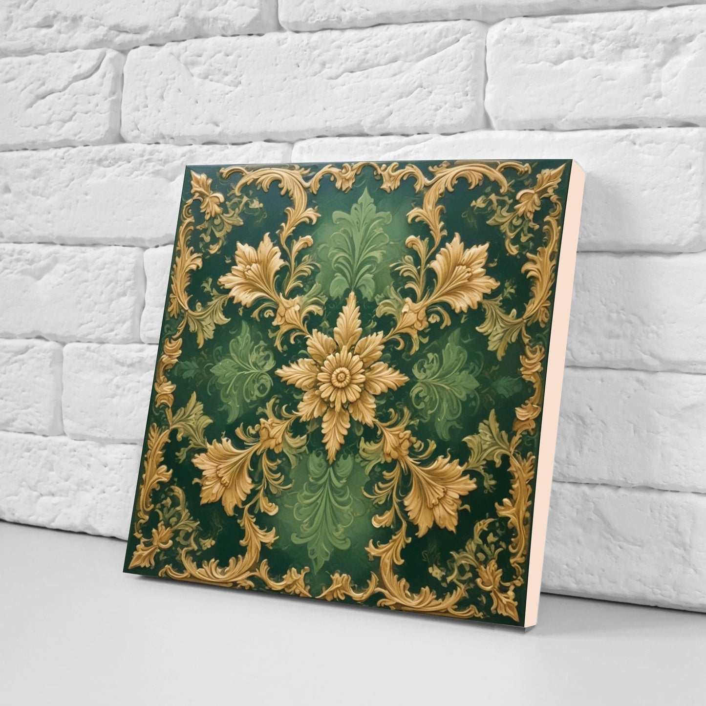 Victorian Tiles - Set of 2 Victorian Wall Decor Ceramic Tiles - Kitchen Backsplash Tiles, Table Decorative Tiles, Bathroom Tiles, Coaster