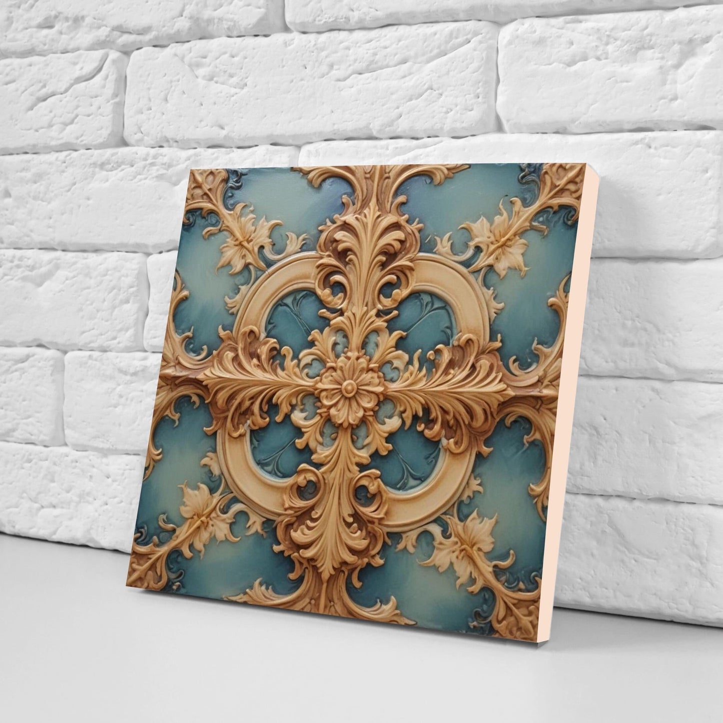 Victorian Tiles - Set of 2 Victorian Wall Decor Ceramic Tiles - Kitchen Backsplash Tiles, Table Decorative Tiles, Bathroom Tiles, Coaster