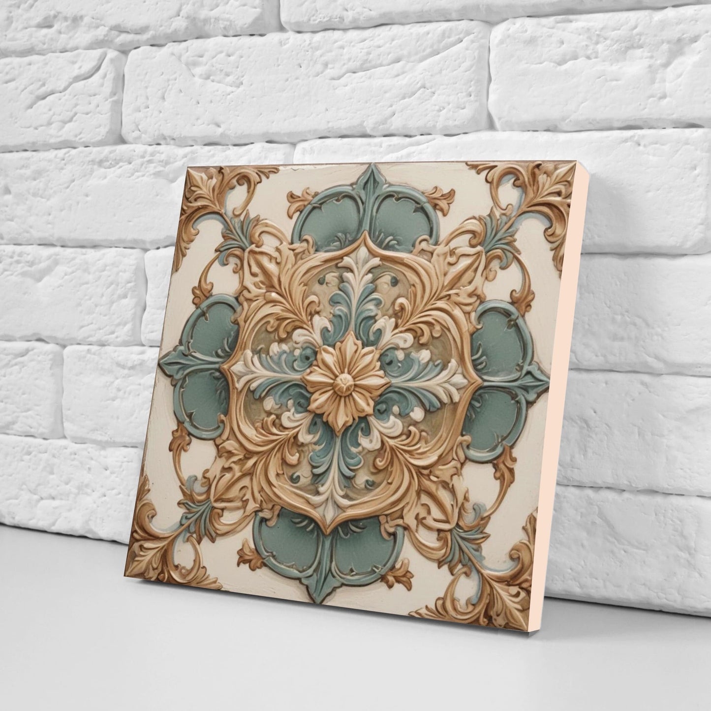 Victorian Tiles - Set of 2 Victorian Wall Decor Ceramic Tiles - Kitchen Backsplash Tiles, Table Decorative Tiles, Bathroom Tiles, Coaster
