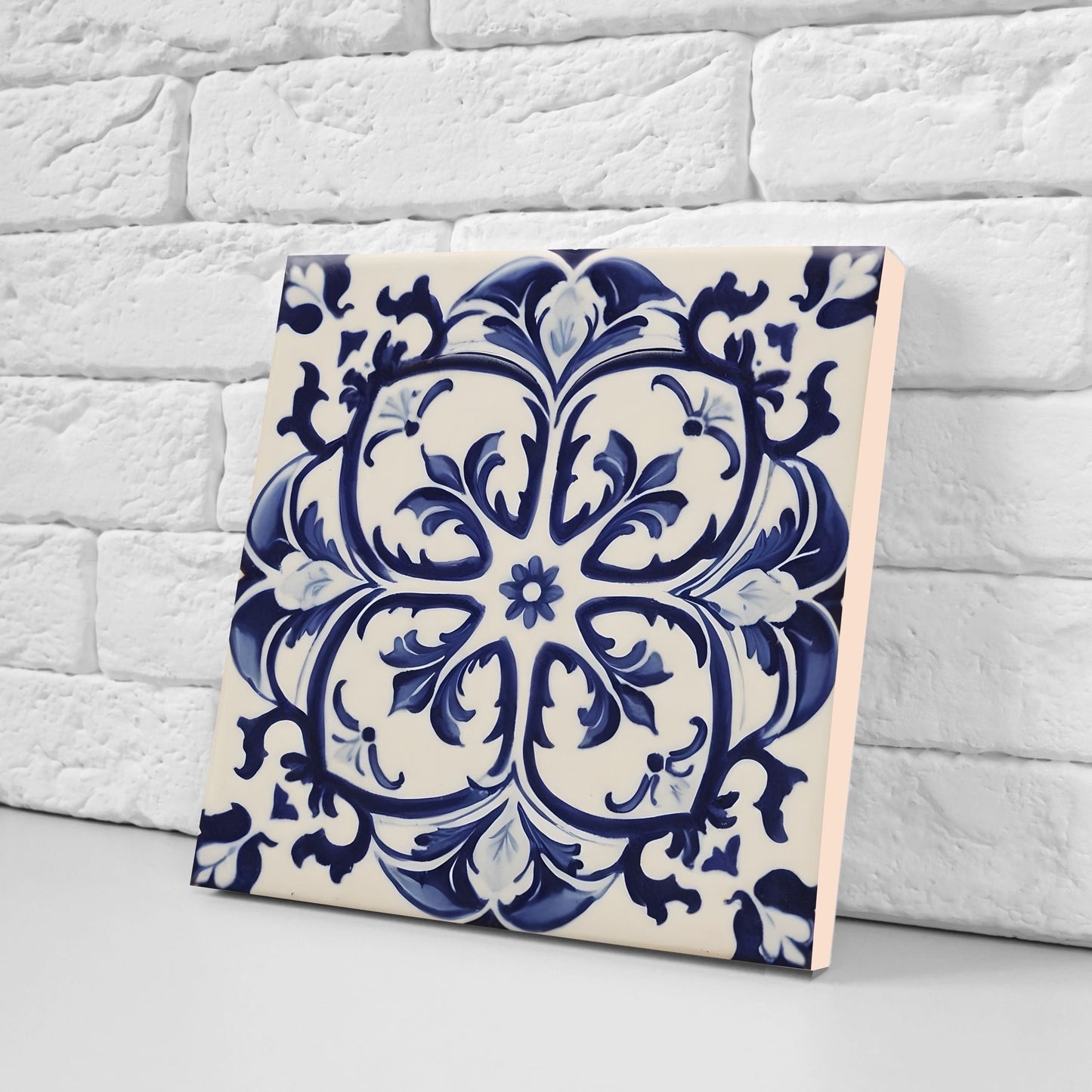 Spanish Ceramic Tiles - Set of 2 Spanish Wall Decor Tiles - Kitchen Backsplash Tiles, Table Decorative Tiles, Bathroom Tiles, Coaster