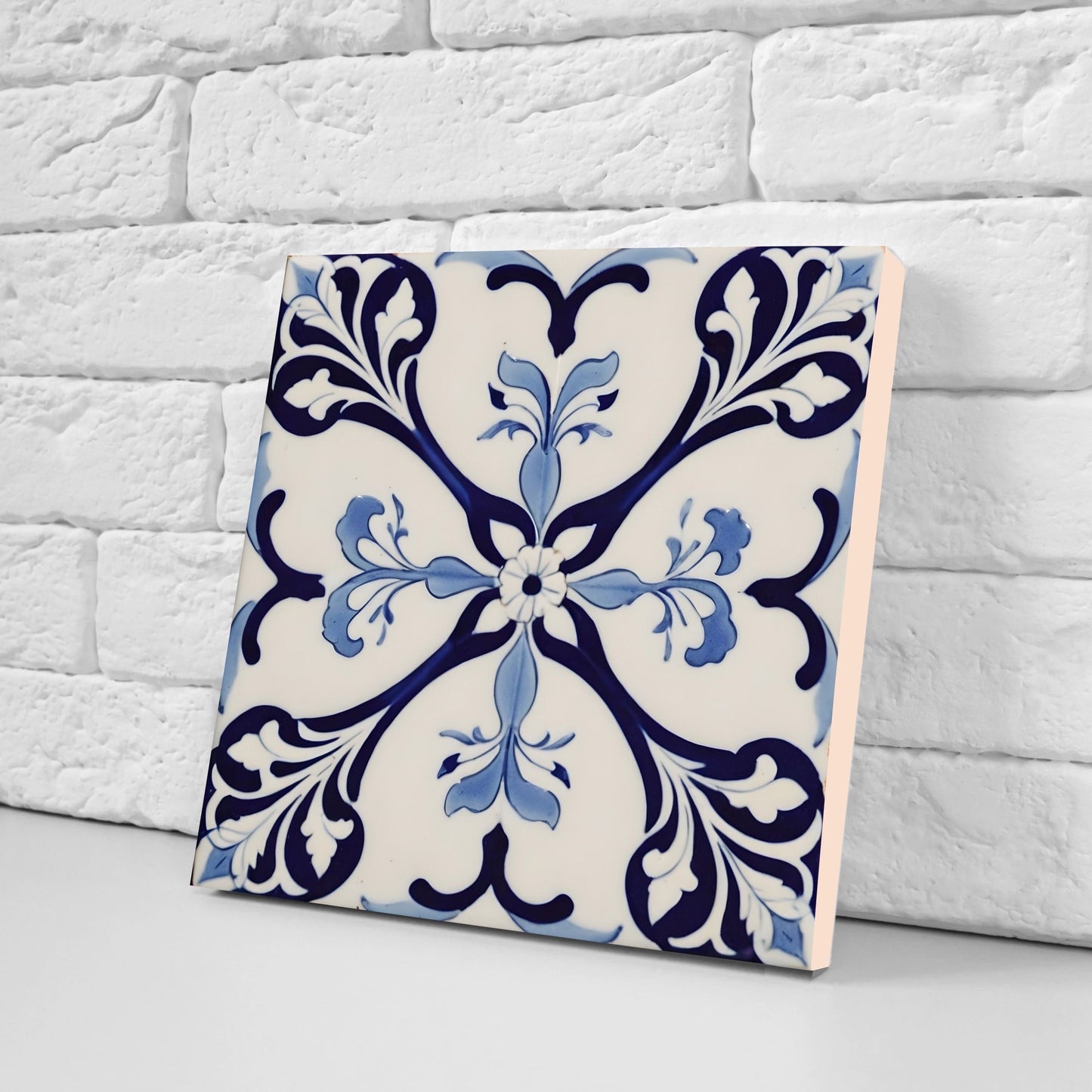 Spanish Ceramic Tiles - Set of 2 Spanish Wall Decor Tiles - Kitchen Backsplash Tiles, Table Decorative Tiles, Bathroom Tiles, Coaster