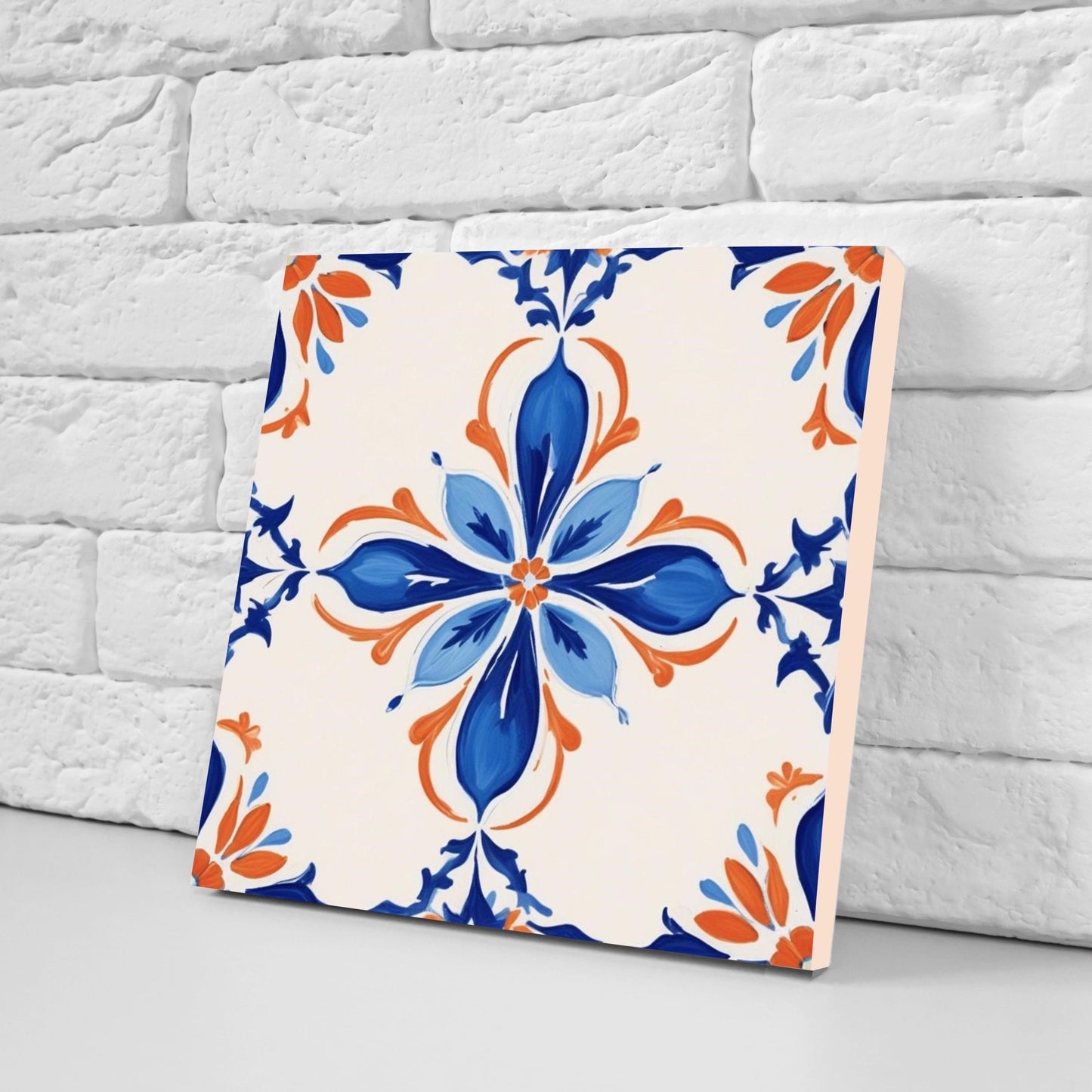 Spanish Ceramic Tiles - Set of 2 Spanish Wall Decor Tiles - Kitchen Backsplash Tiles, Table Decorative Tiles, Bathroom Tiles, Coaster