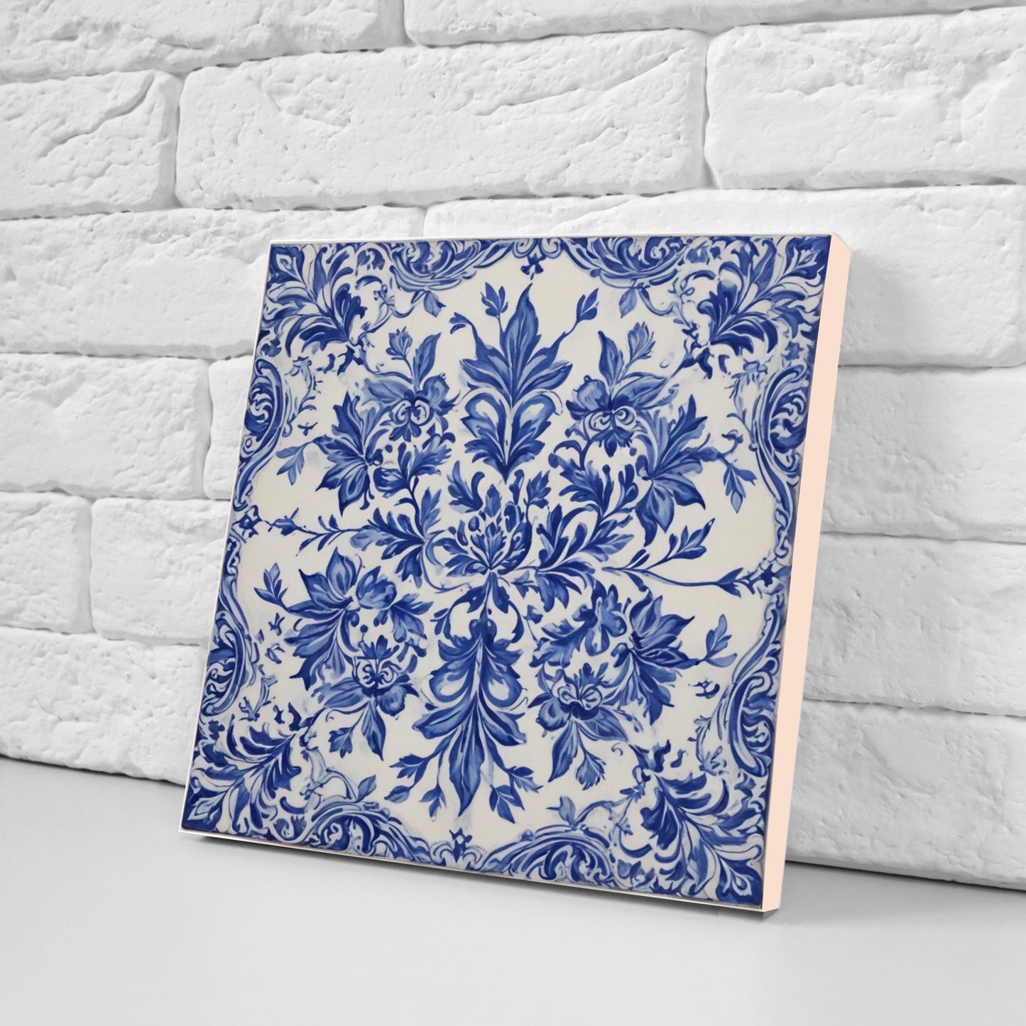 Spanish Ceramic Tiles - Set of 2 Spanish Wall Decor Tiles - Kitchen Backsplash Tiles, Table Decorative Tiles, Bathroom Tiles, Coaster