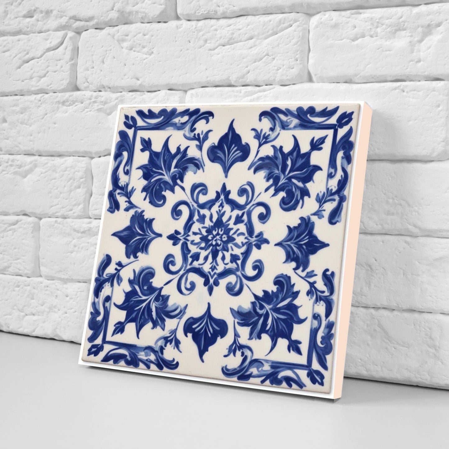 Spanish Ceramic Tiles - Set of 2 Spanish Wall Decor Tiles - Kitchen Backsplash Tiles, Table Decorative Tiles, Bathroom Tiles, Coaster