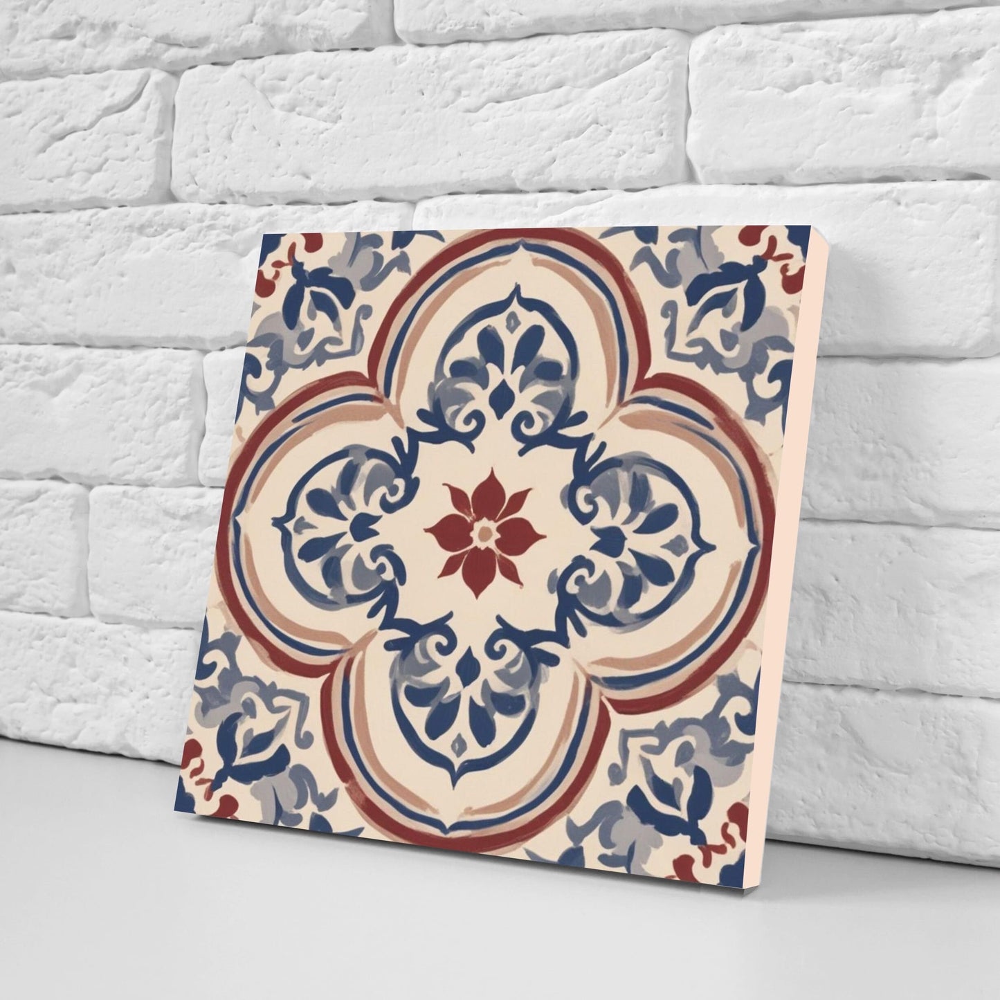 Spanish Ceramic Tiles - Set of 2 Spanish Wall Decor Tiles - Kitchen Backsplash Tiles, Table Decorative Tiles, Bathroom Tiles, Coaster