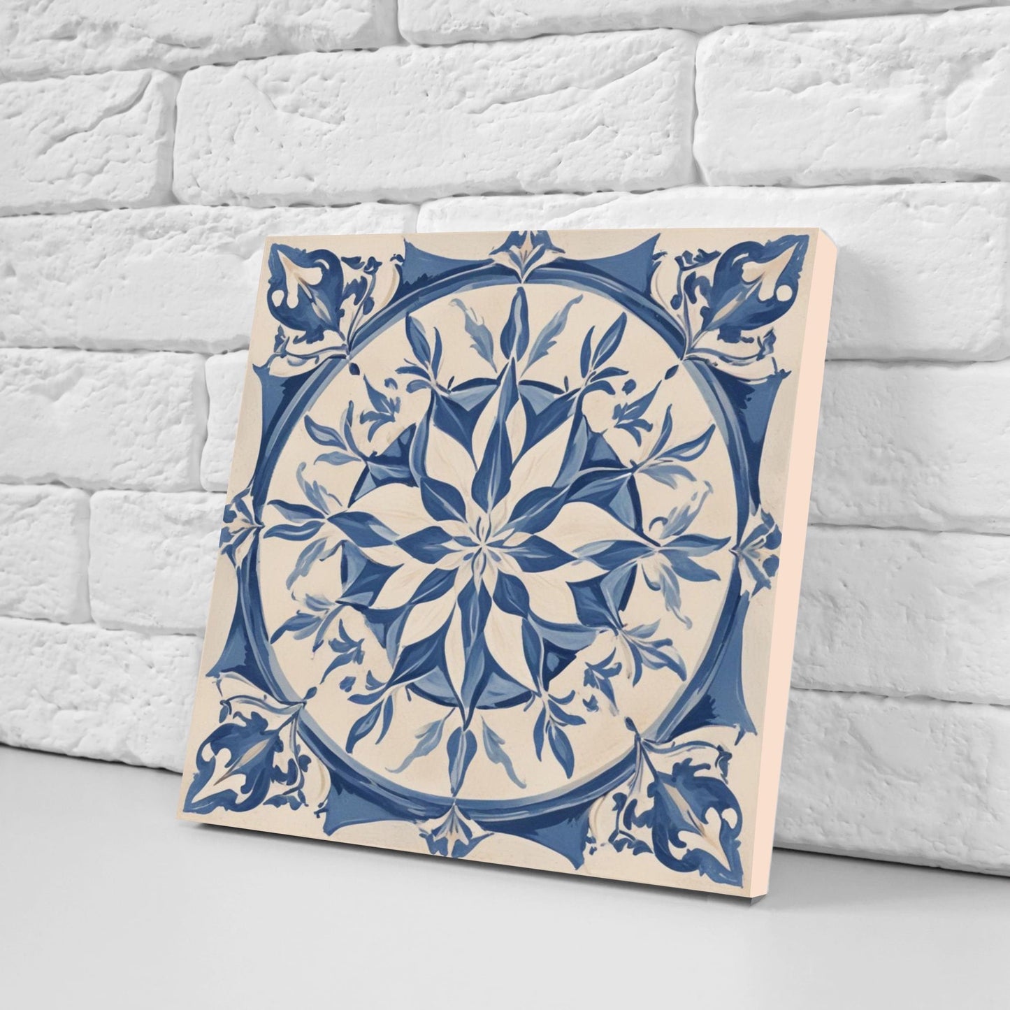 Spanish Ceramic Tiles - Set of 2 Spanish Wall Decor Tiles - Kitchen Backsplash Tiles, Table Decorative Tiles, Bathroom Tiles, Coaster