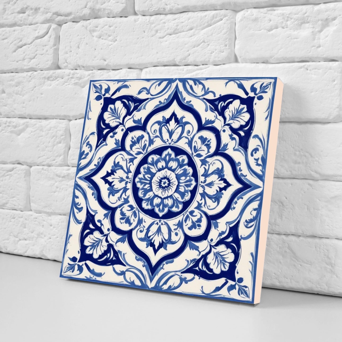 Spanish Ceramic Tiles - Set of 2 Spanish Wall Decor Tiles - Kitchen Backsplash Tiles, Table Decorative Tiles, Bathroom Tiles, Coaster